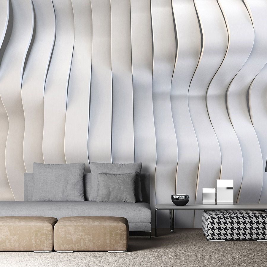 solaris 1 - Photo wallpaper in futuristic streamline design - Smooth, slightly pearly shimmering non-woven fabric
