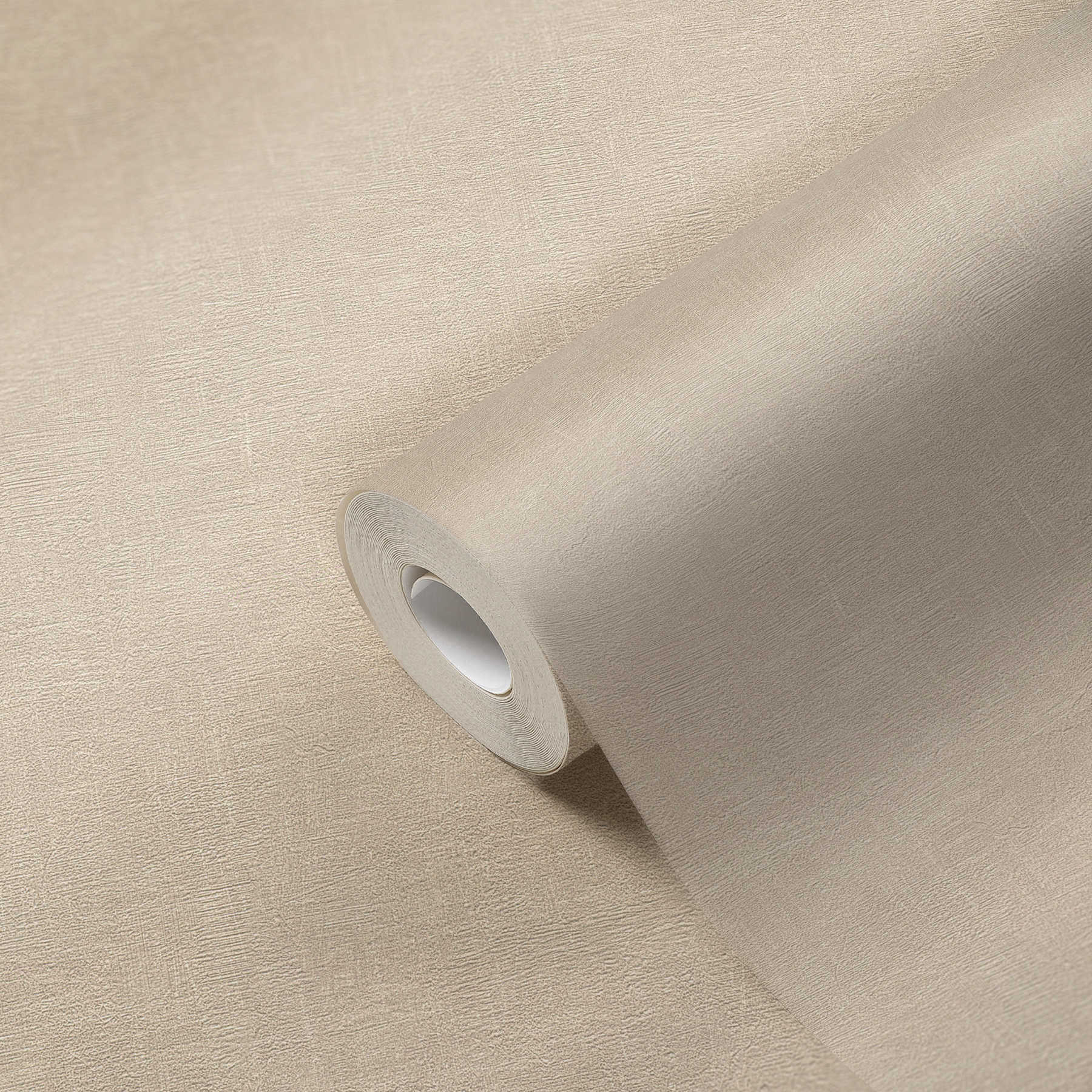             Rustic plaster look wallpaper with texture pattern - beige
        