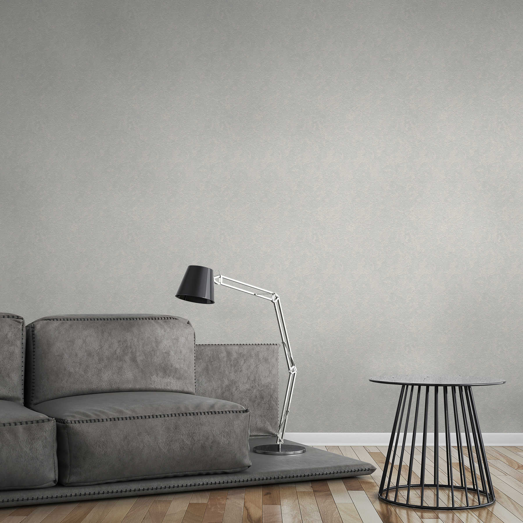             Plain wallpaper with plaster texture - white
        