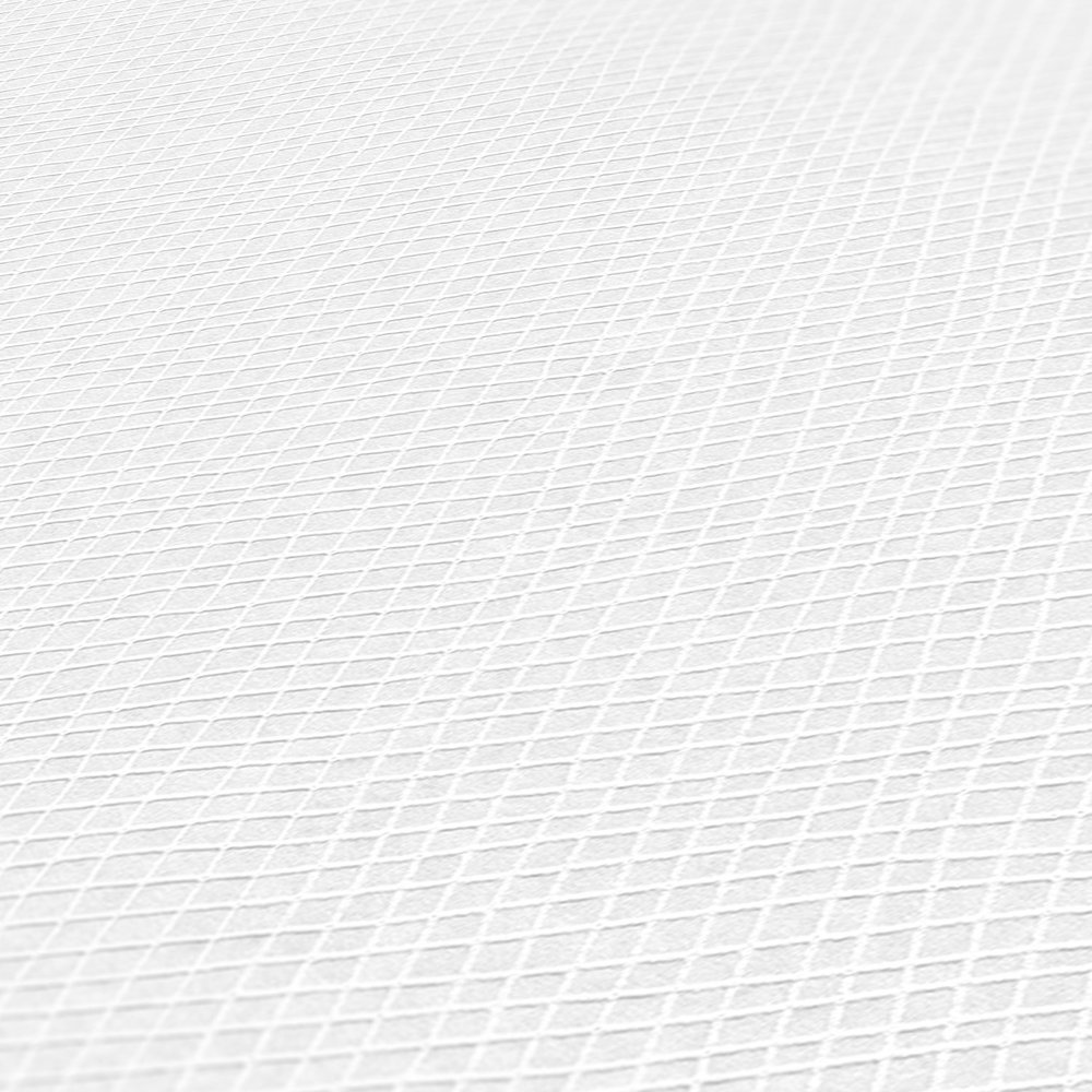             Vliesbehang wit met lijnenspel in retrostijl
        