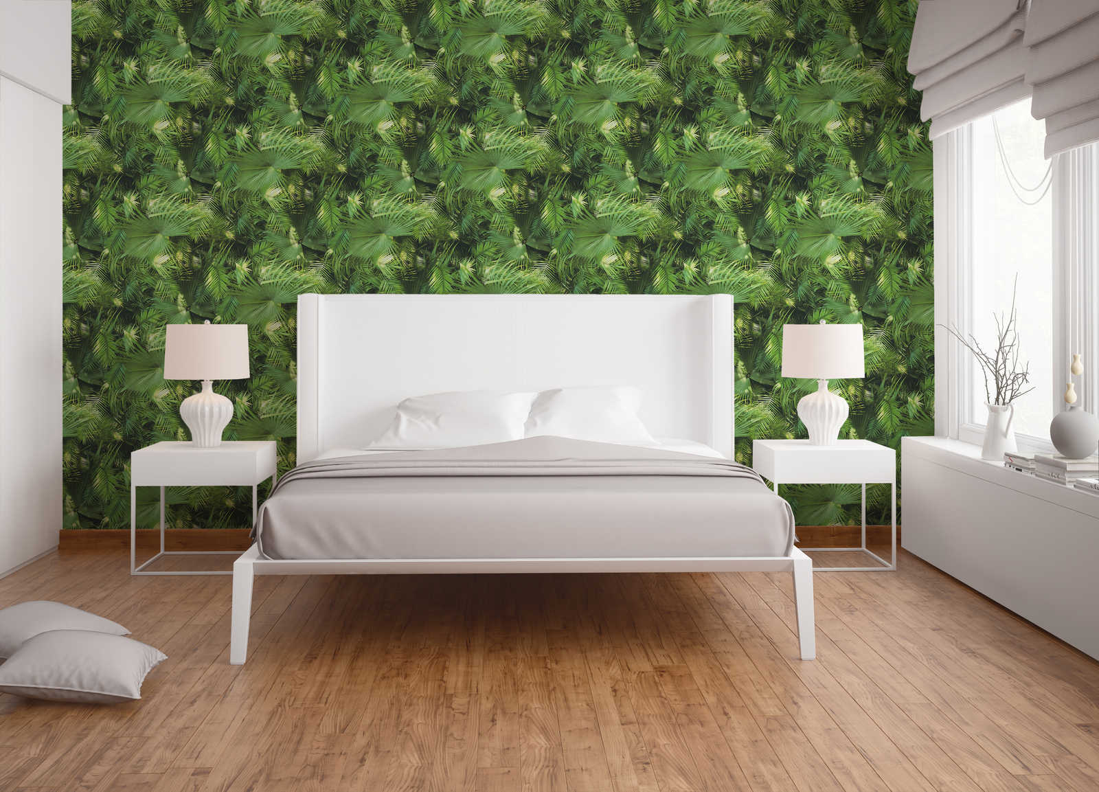             Zelfklevend behang | jungle bladeren patroon groene jungle
        