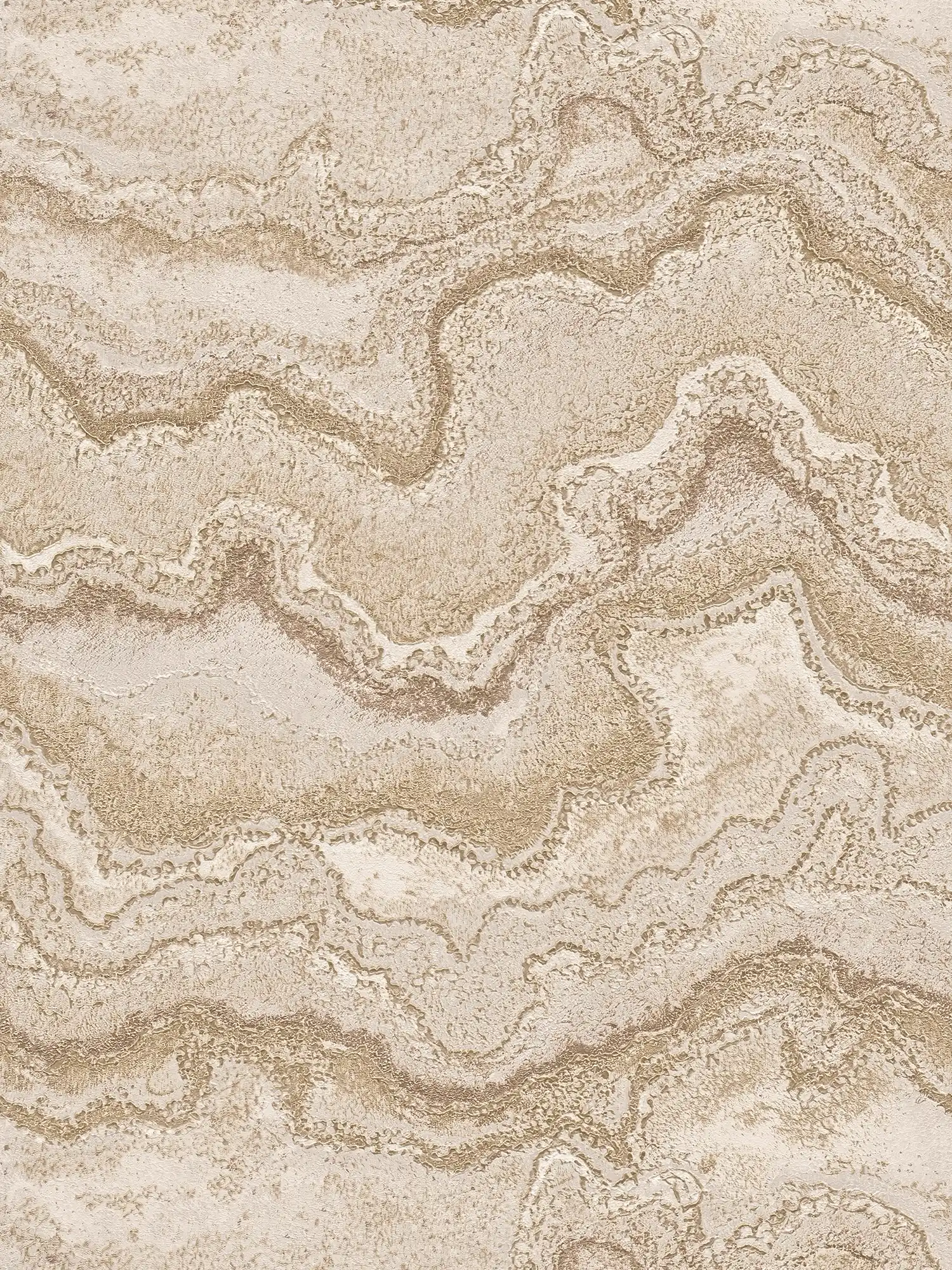 Papel pintado tejido-no tejido jaspeado con textura - gris, dorado
