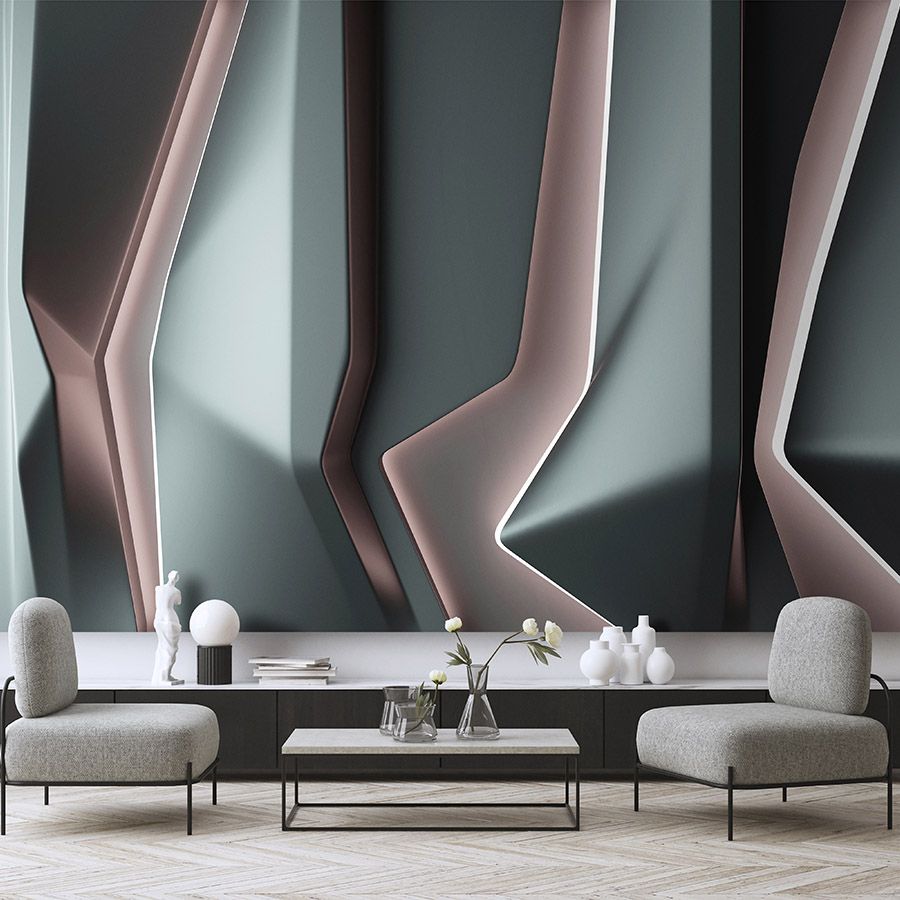 platinum 1 - Photo wallpaper »in futuristic line design - Lightly textured non-woven
