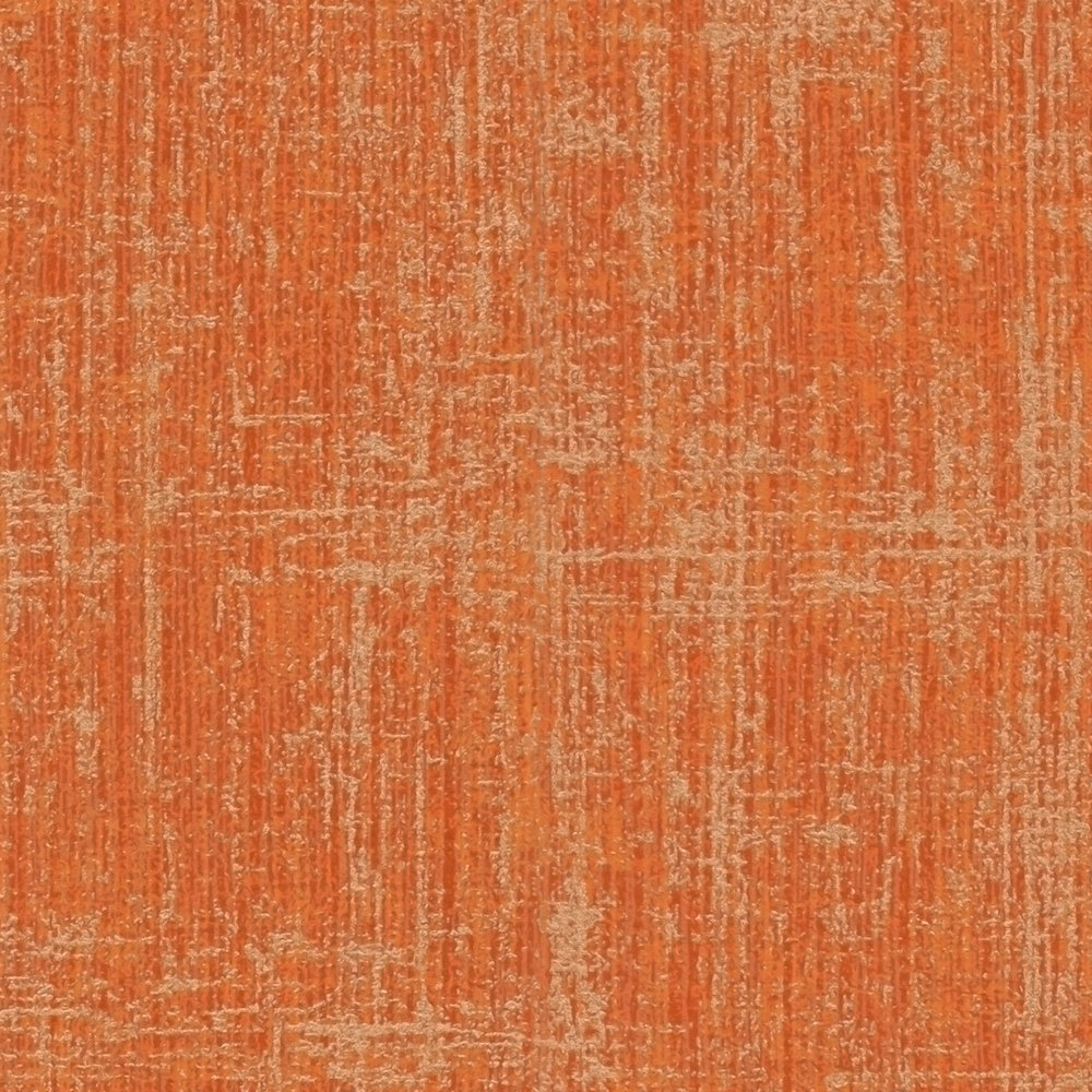             Oranje Behang met Linnen Textuur Ontwerp
        