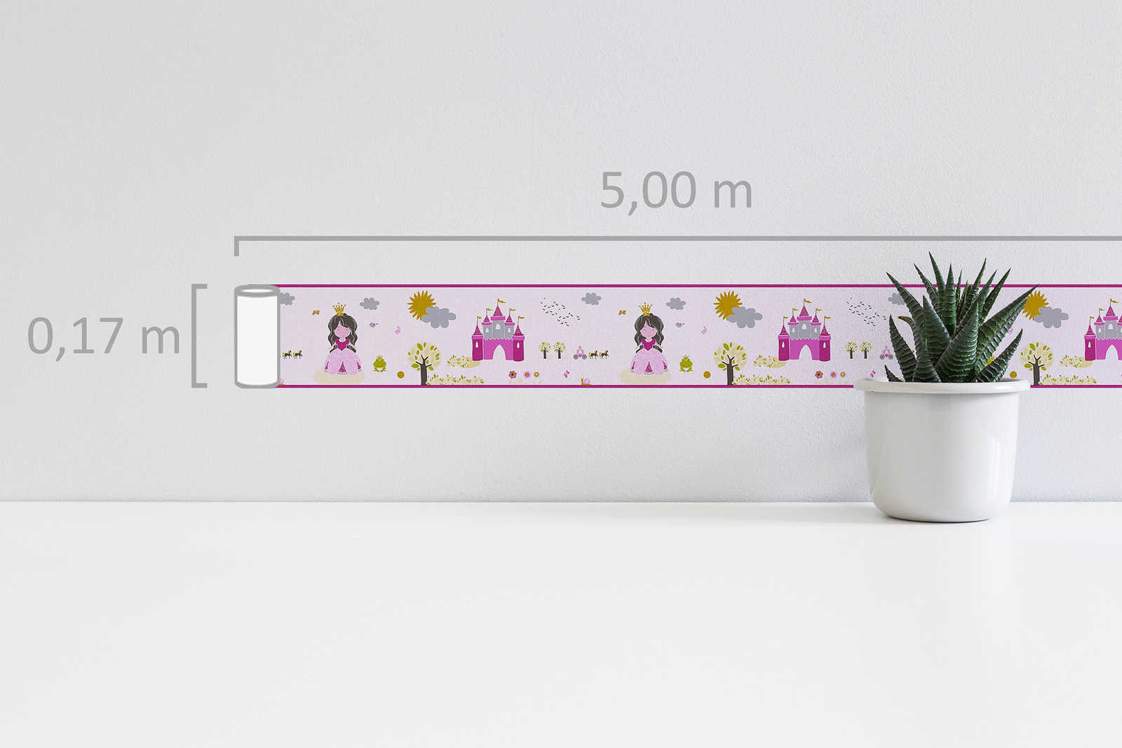             Nursery border with fairy tale motif - Colorful, Pink
        