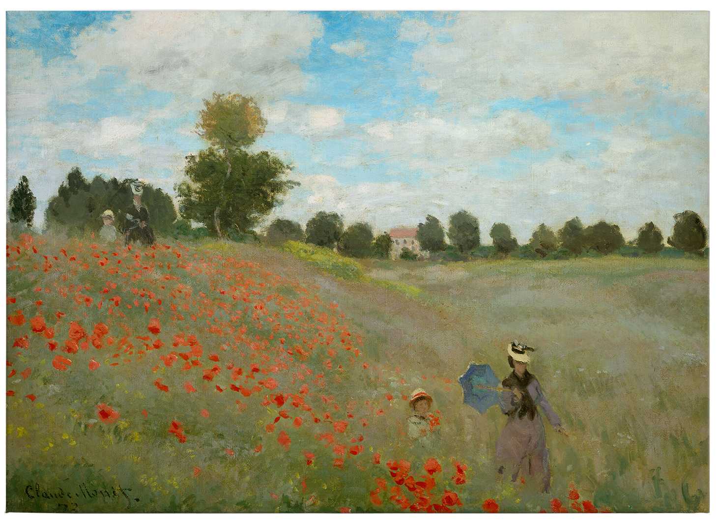             Monet Canvas schilderij "Klaprozenveld bij Argenteuil" - 0.70 m x 0.50 m
        