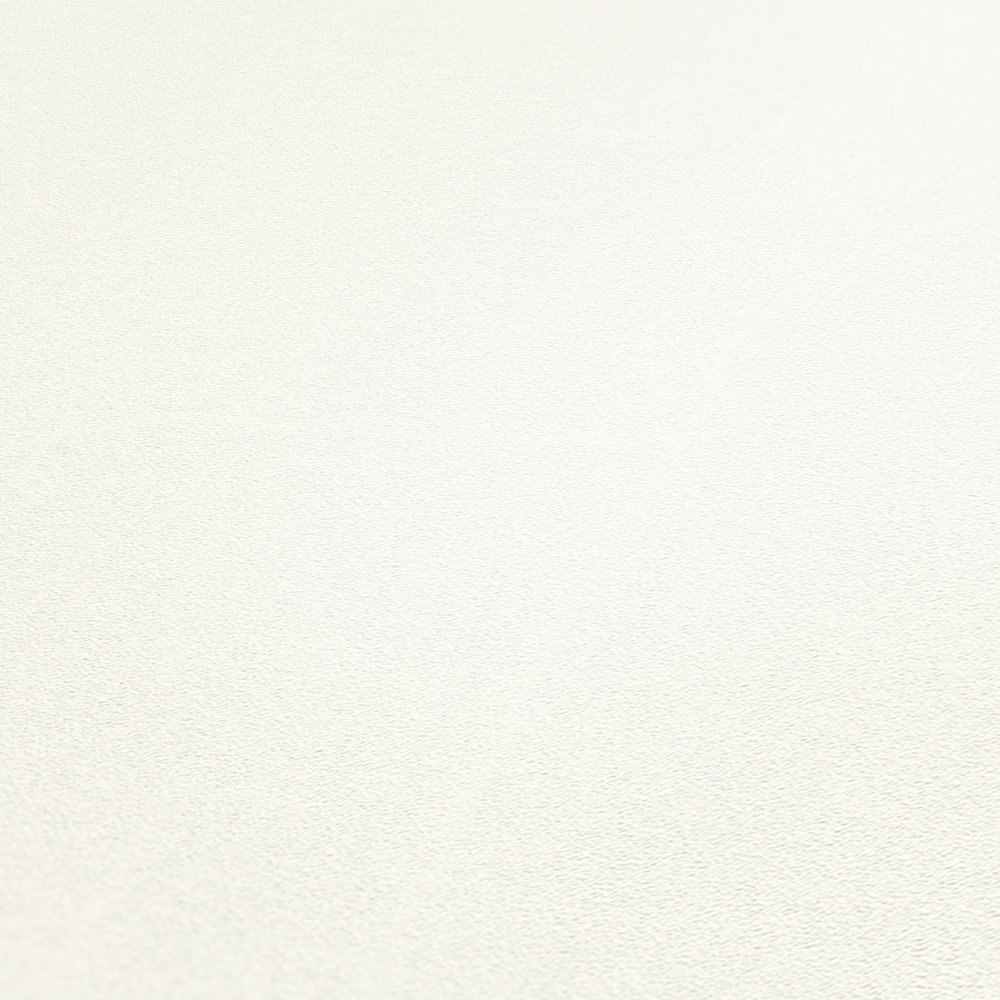             Silk matte non-woven wallpaper white uni with flat structure
        