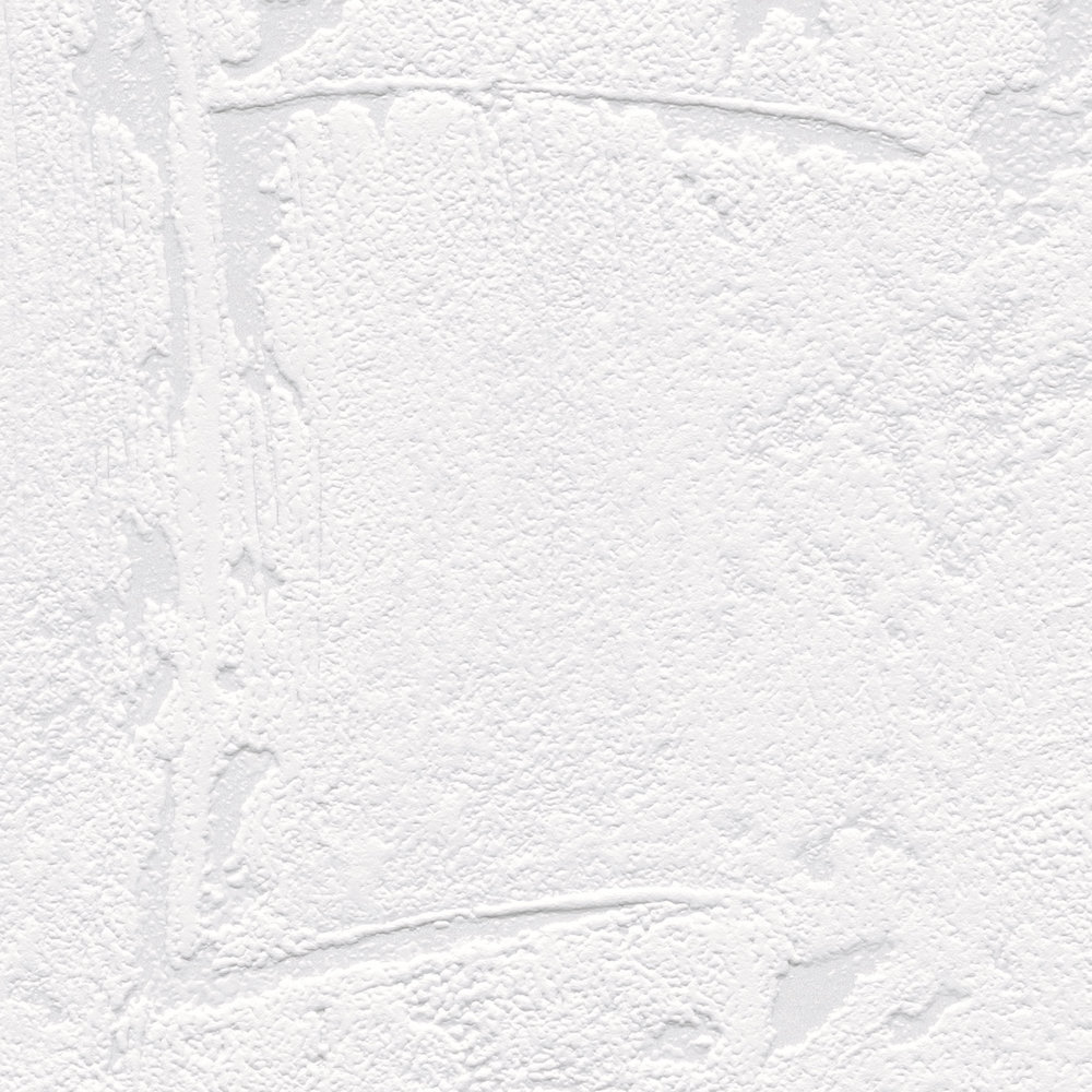             Carta da parati bianca grigia con superficie in gesso ed effetto 3D - Grigio, Bianco
        