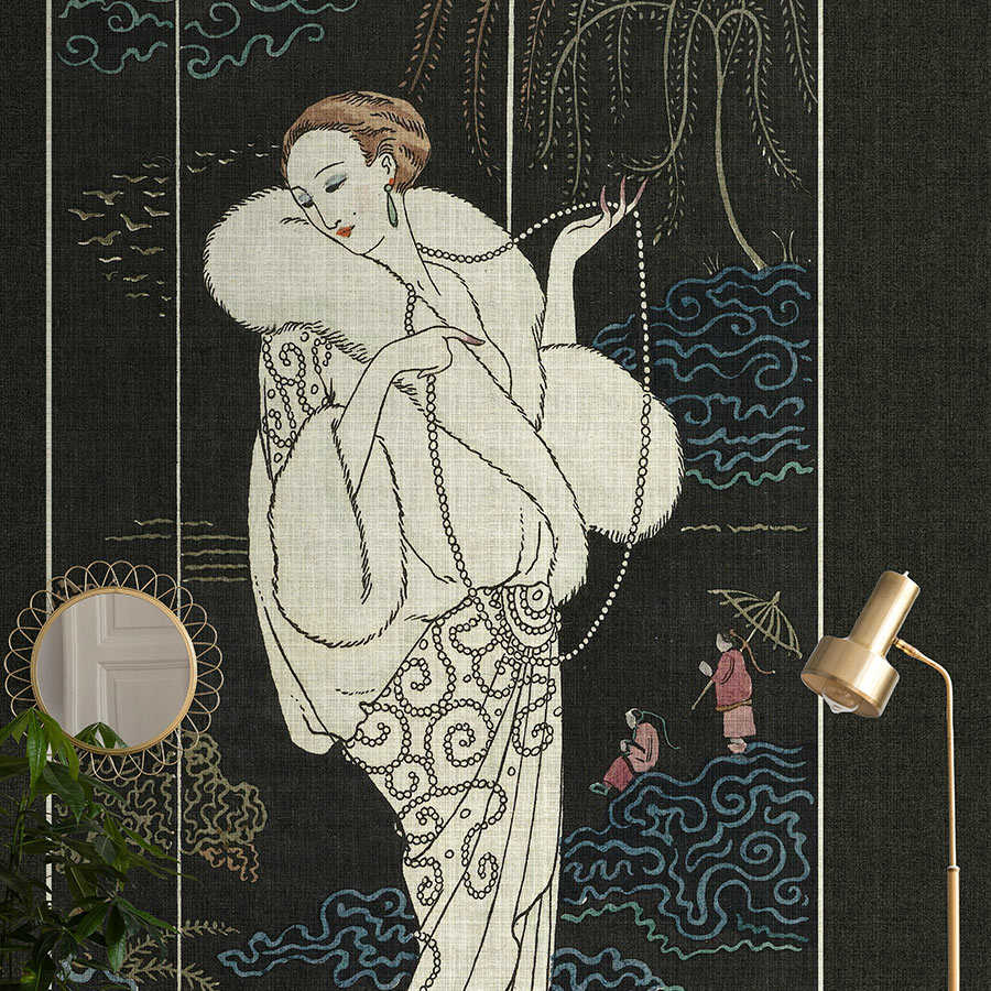         Adlon 3 - Photo wallpaper Lady in fur Asian Design
    