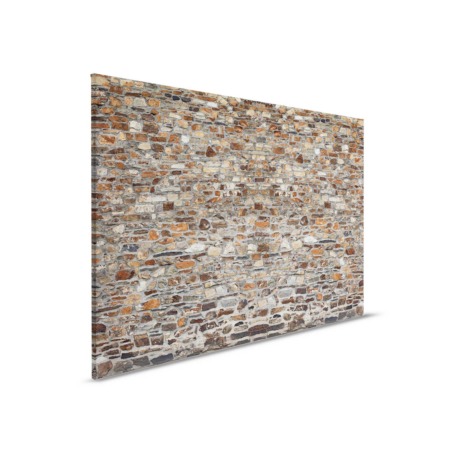         Canvas painting 3D Wall old bricks & rustic stone look - 0.90 m x 0.60 m
    