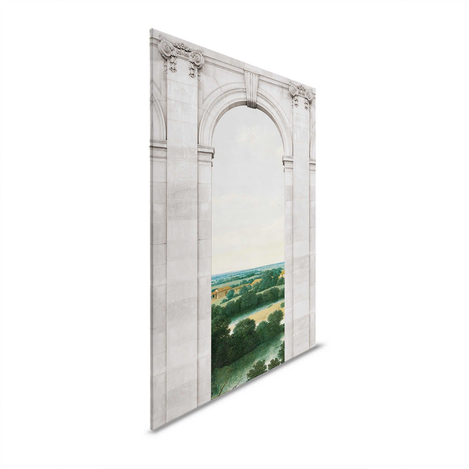         Castello 2 - Window Canvas Painting Arch & View Landscape - 0.90 m x 0.60 m
    