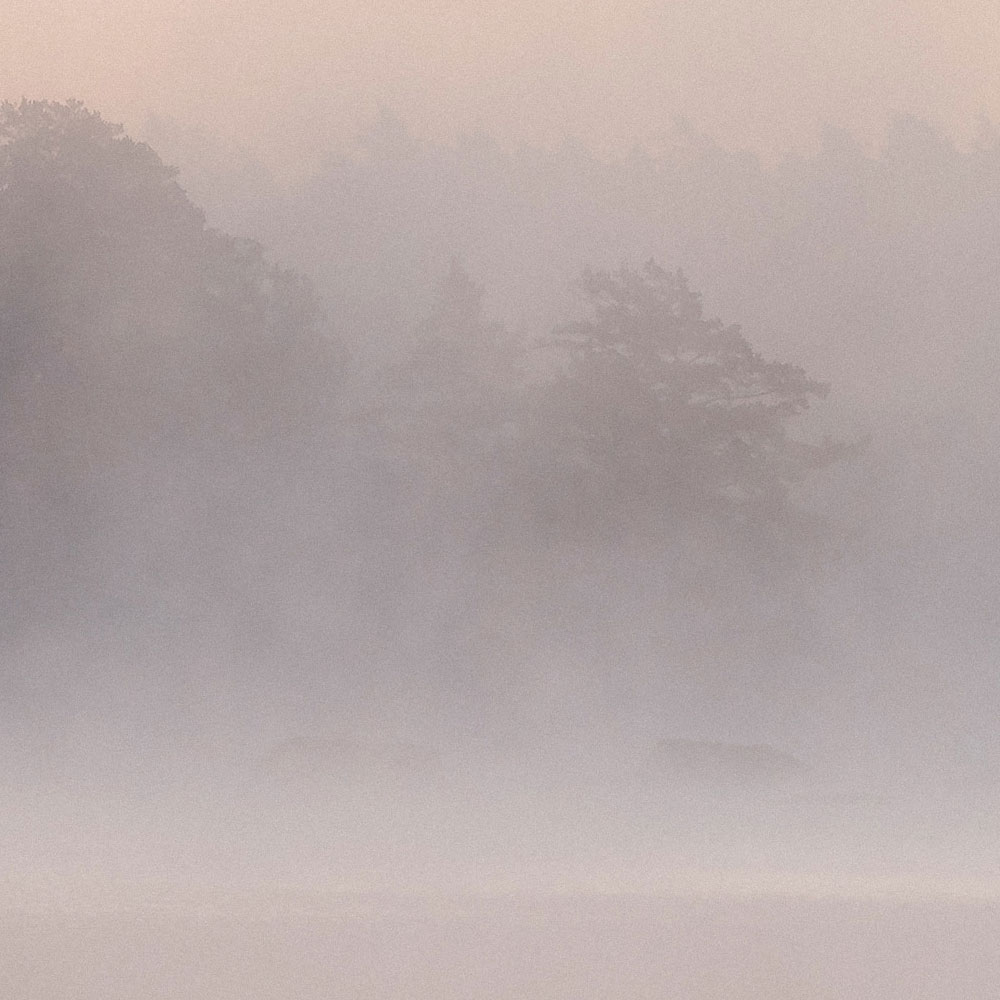             Avalon 2 - Papier peint lac le matin avec brume matinale
        