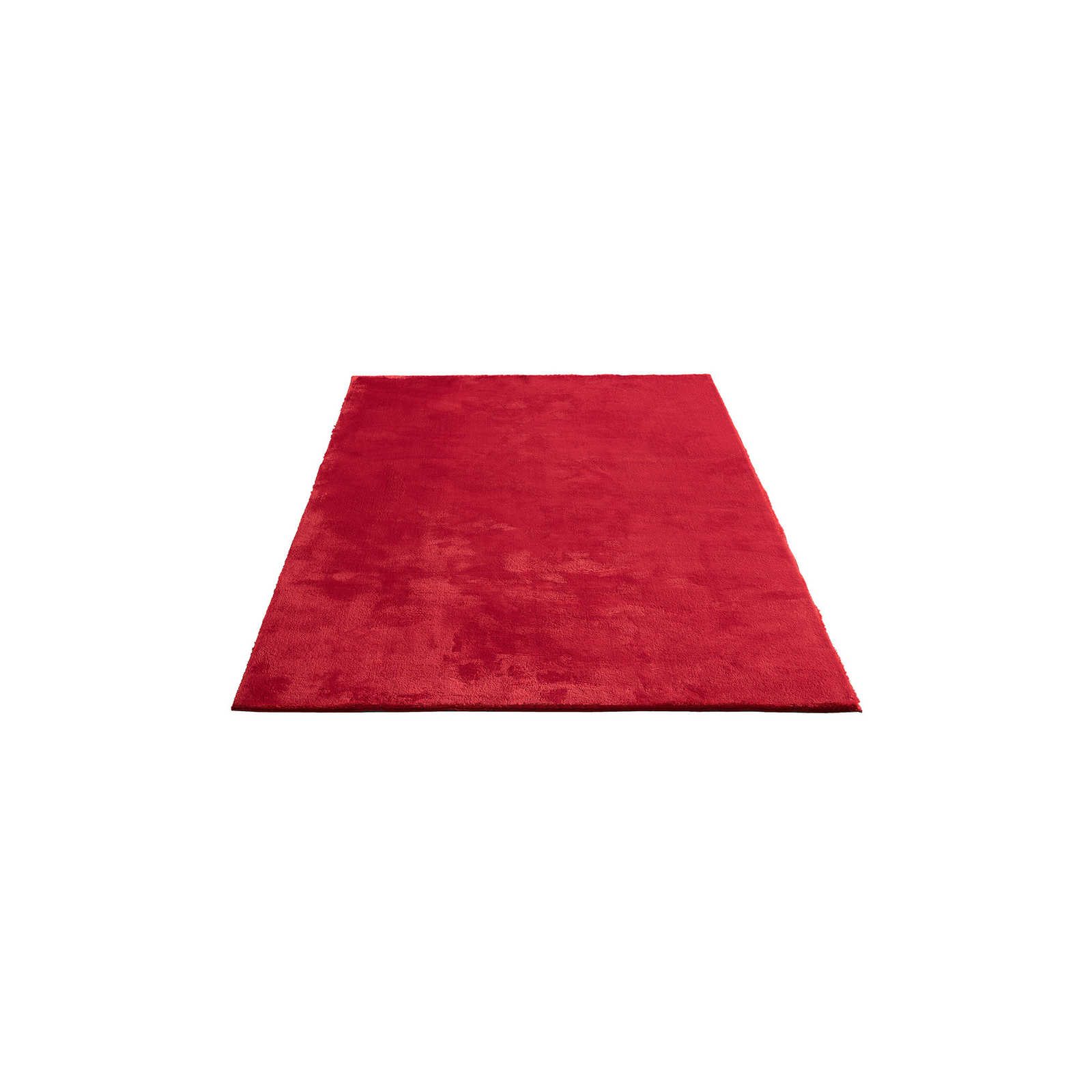 Extra soft high pile carpet in red - 170 x 120 cm
