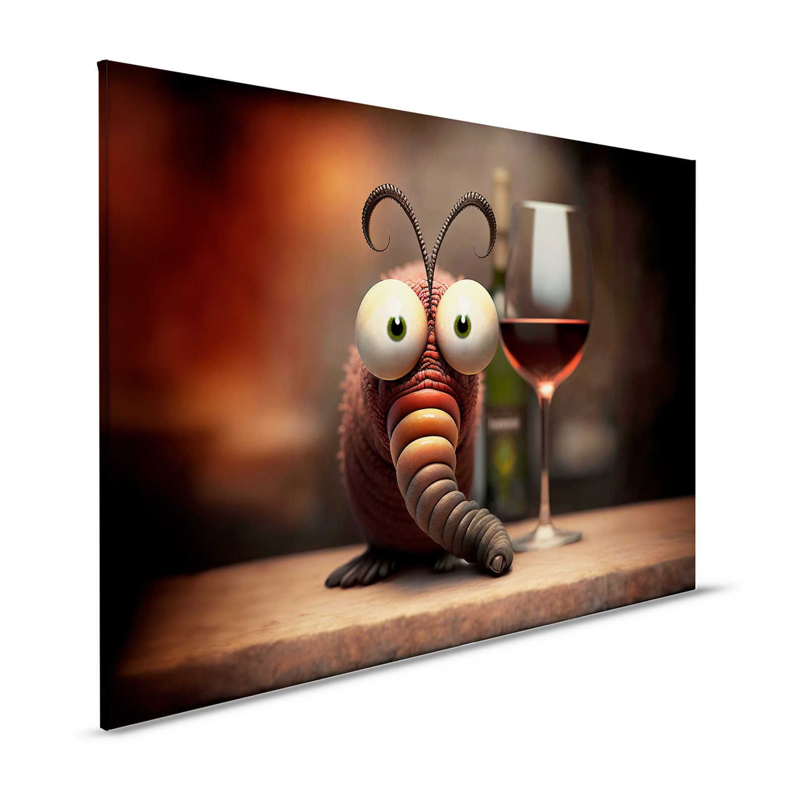 KI Canvas painting »winy worm« - 120 cm x 80 cm
