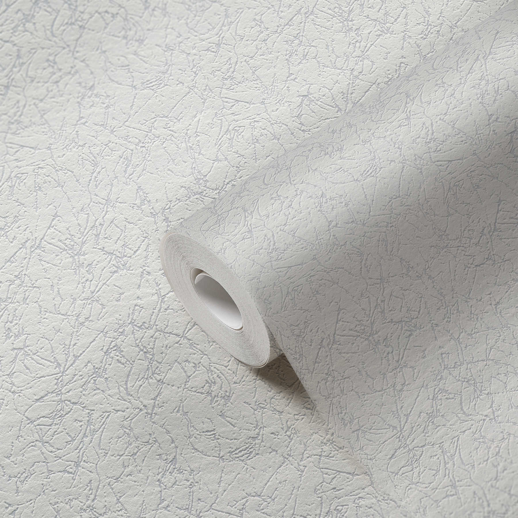             Papier peint à motifs structurés naturels - à peindre, blanc
        