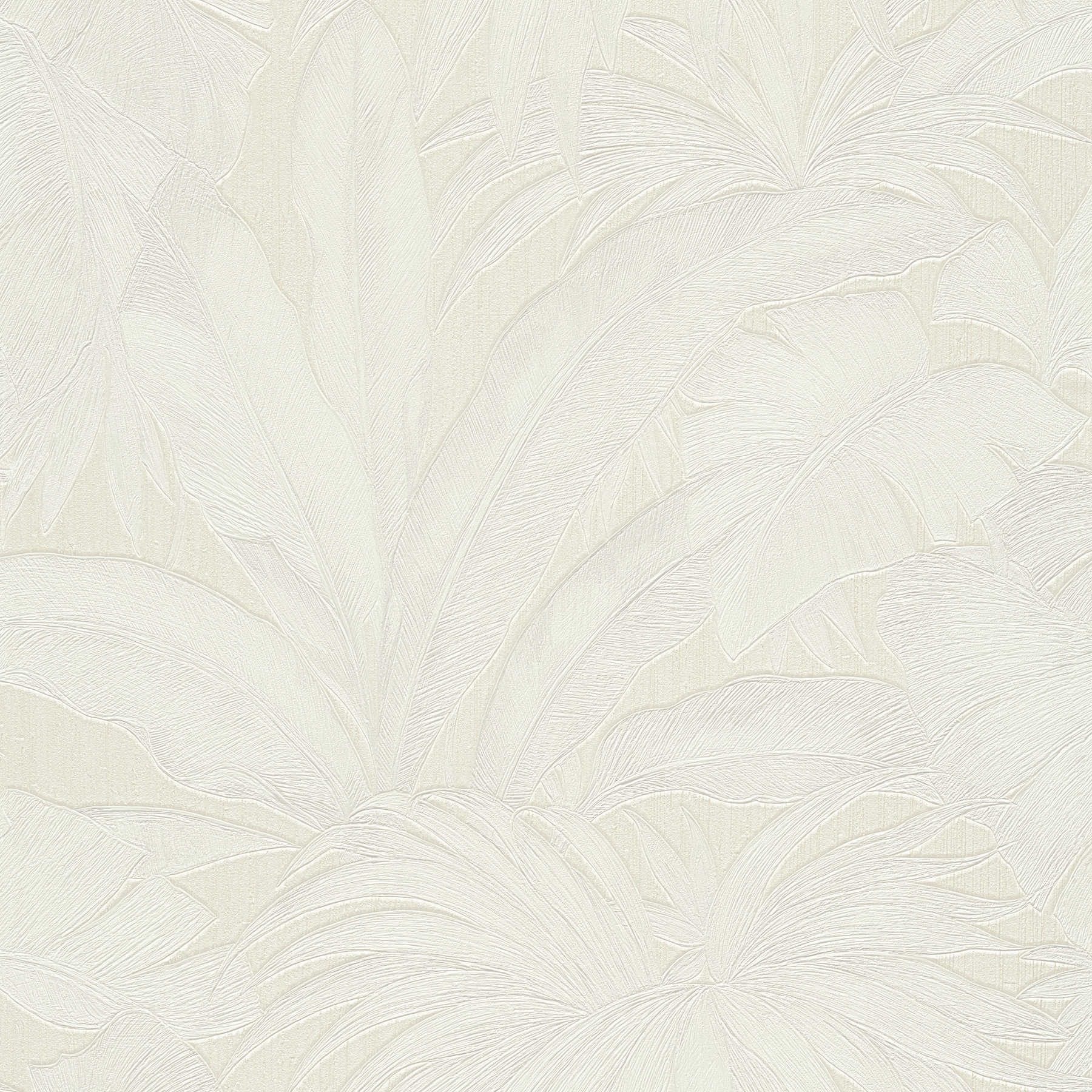 VERSACE wallpaper with palm leaves - cream, metallic
