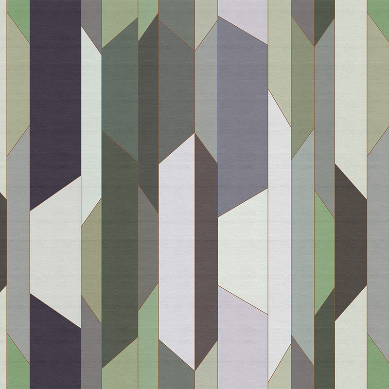 Fold 1 - Retro style stripe wallpaper in ribbed texture - Beige, Cream | Matt smooth fleece
