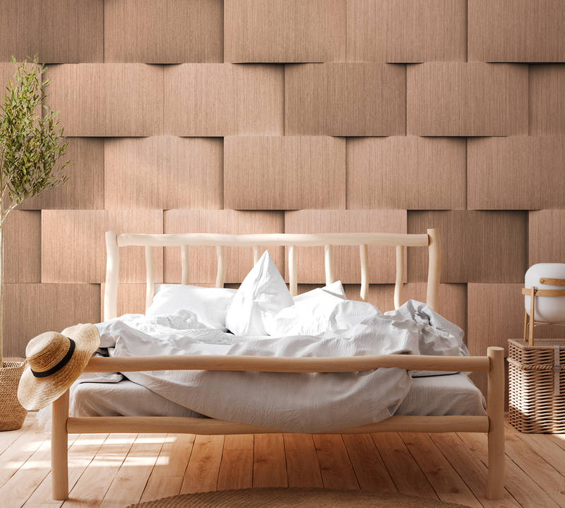             Photo wallpaper metal pattern & 3D design - copper, brown
        