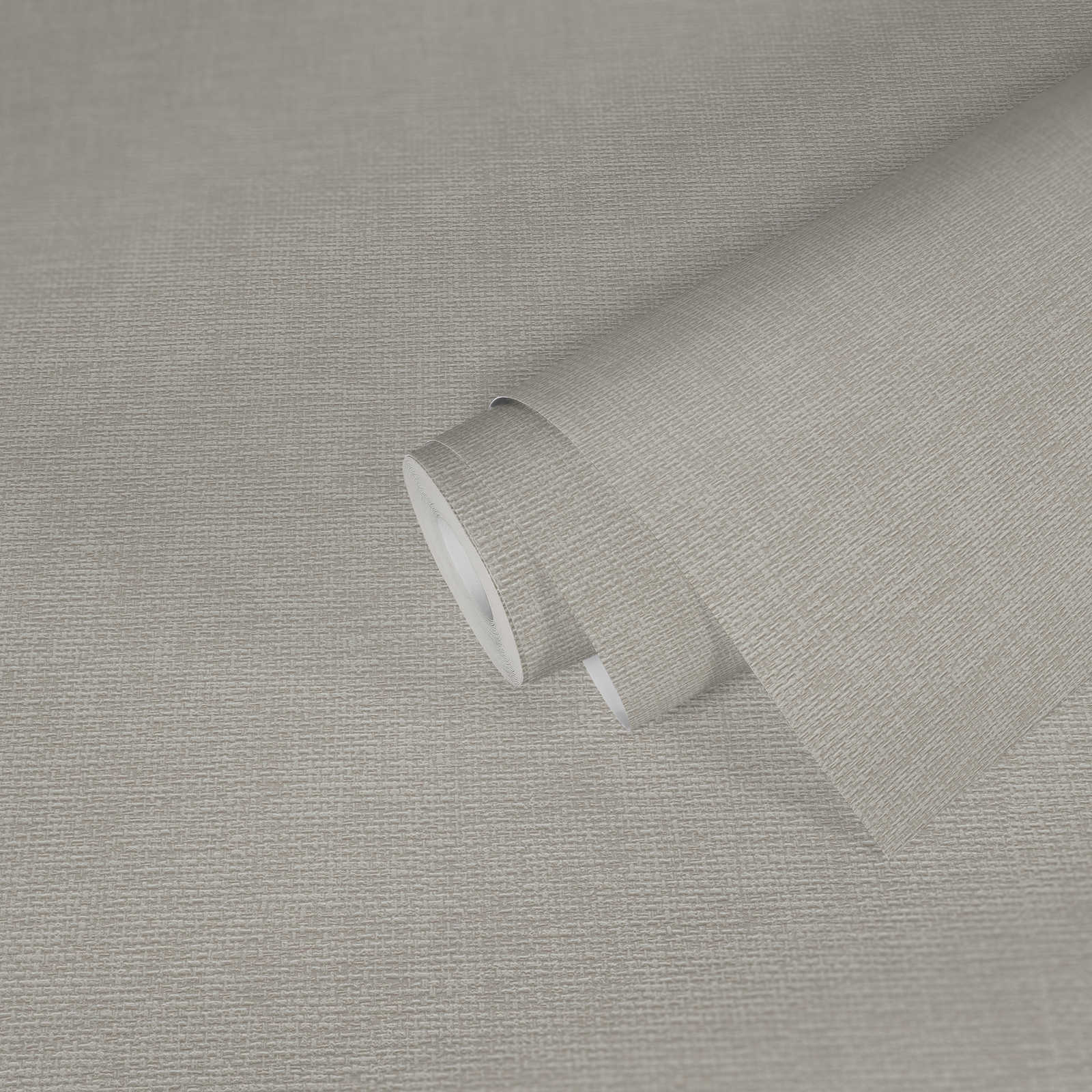             Papier peint design textile avec structure tissée - Gris
        