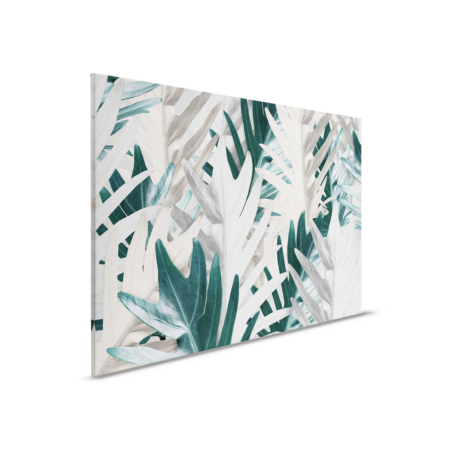 Canvas schilderij met tropische palmbladeren - 0,90 m x 0,60 m
