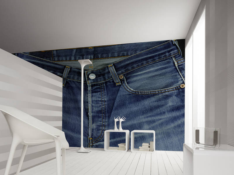             Jeans bleu - Papier peint panoramique Blue Jeans format XXL
        