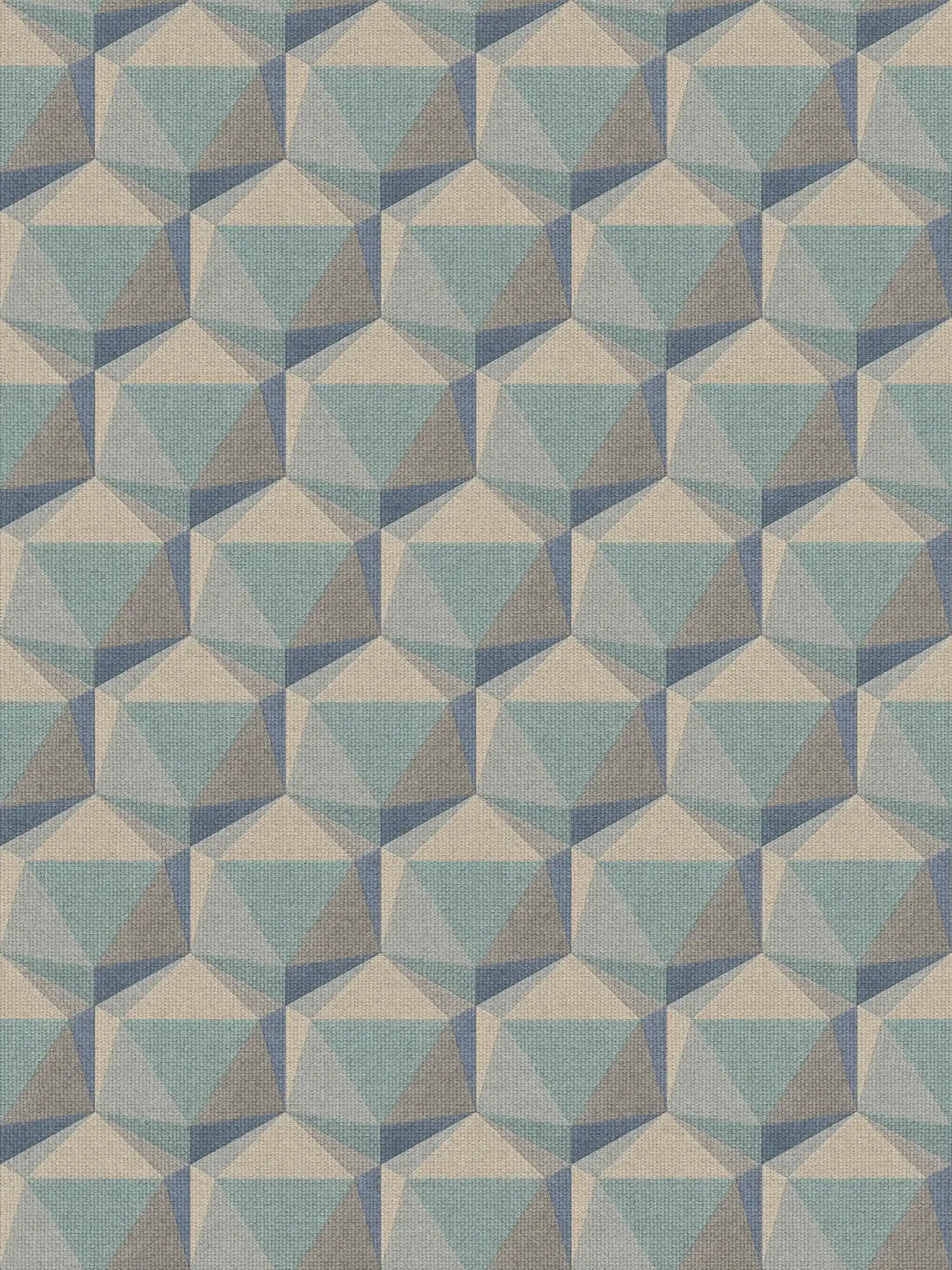         Non-woven wallpaper 3D graphics in retro look - beige, blue, green
    