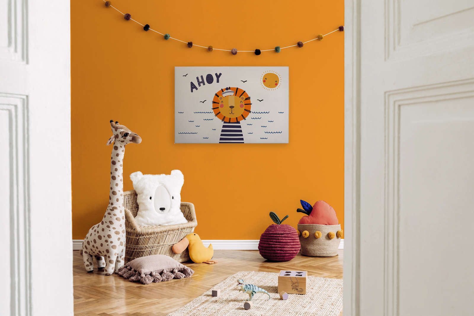             Canvas for Children's Room with Lion Pirate - 90 cm x 60 cm
        