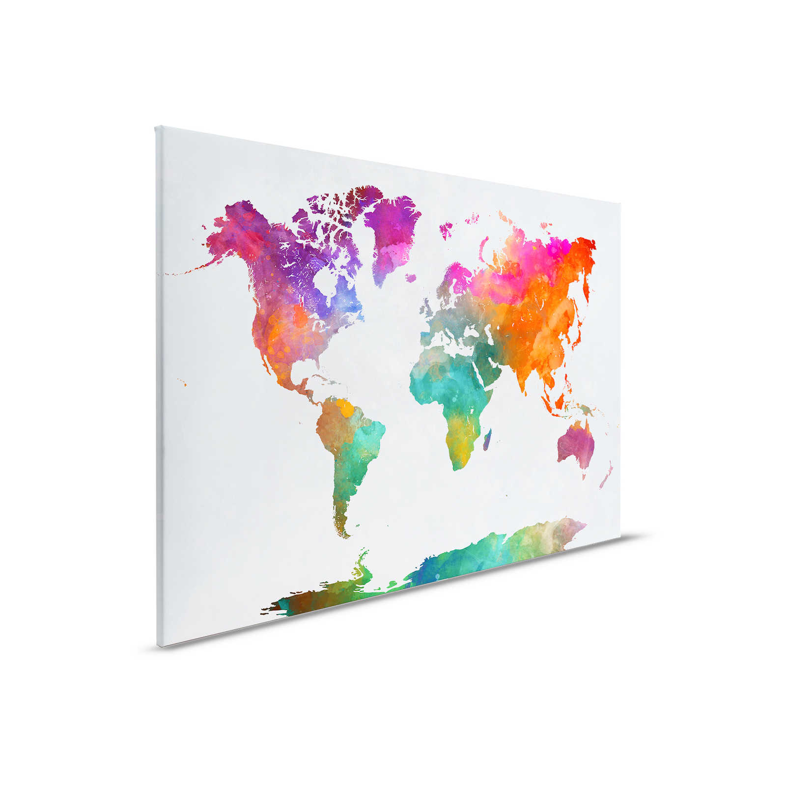         Canvas colourful world map - 0,90 m x 0,60 m
    