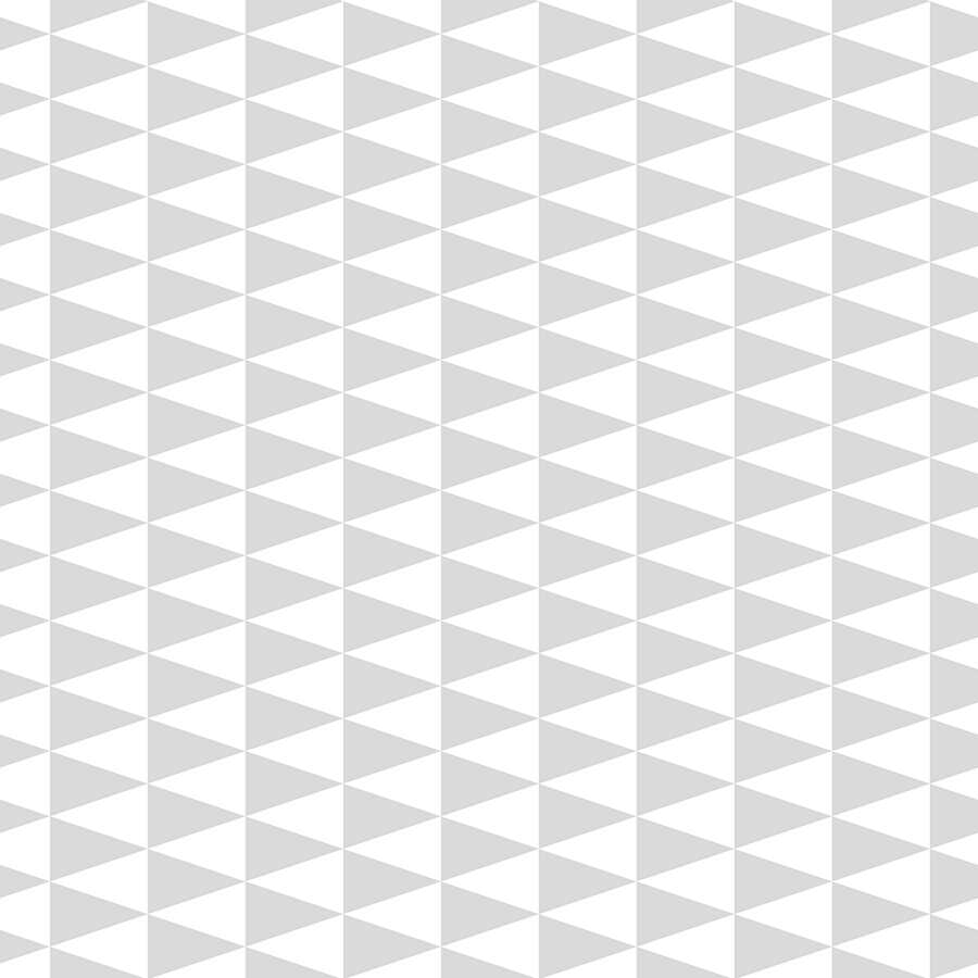 Papel pintado de diseño pequeños triángulos grises sobre vellón liso nacarado
