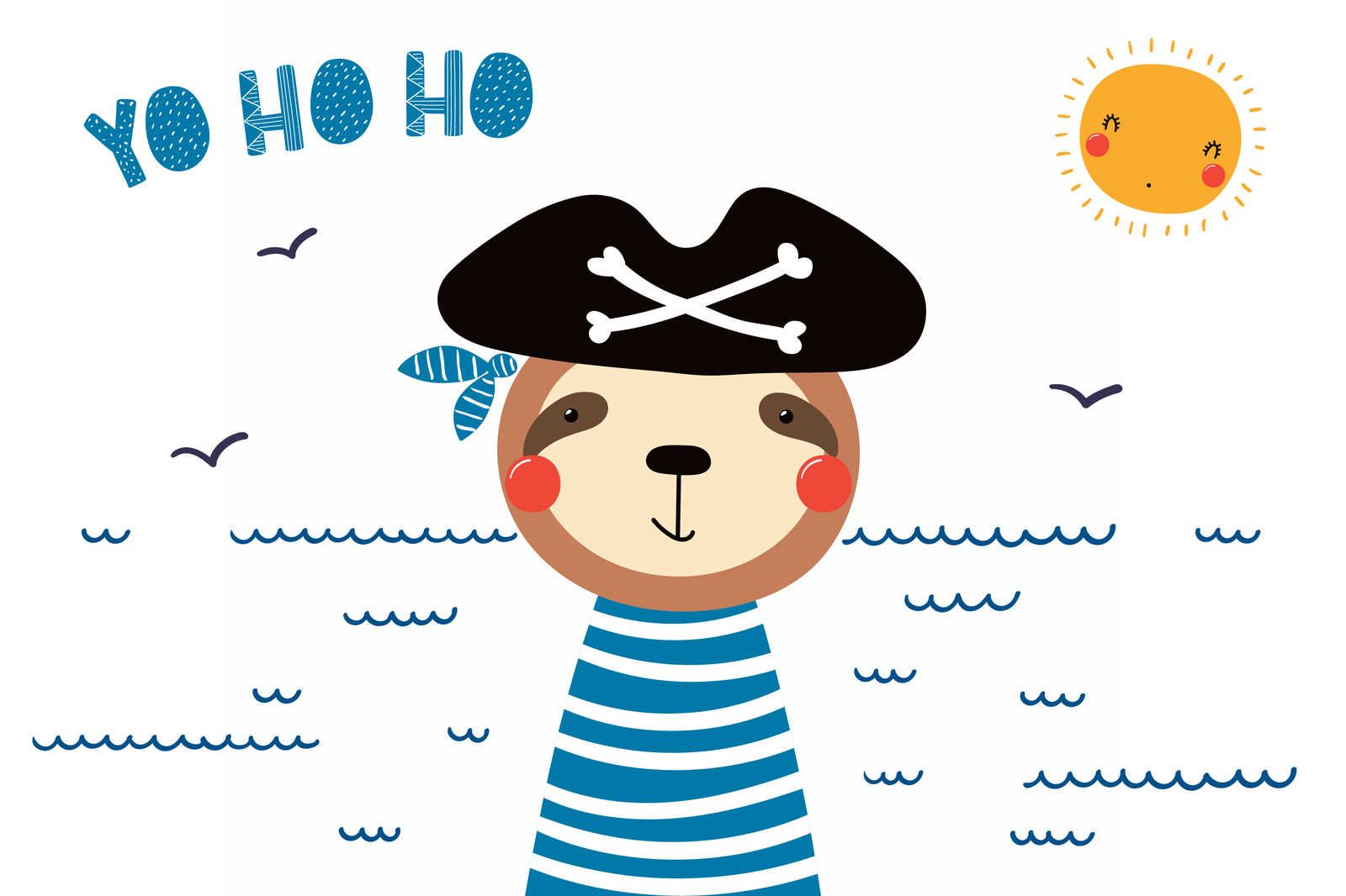             Canvas for children's room with bear pirate - 90 cm x 60 cm
        