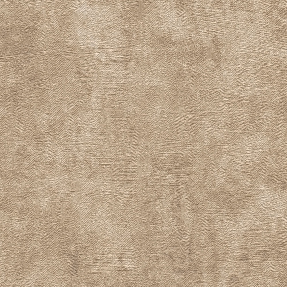             Non-woven wallpaper with textured pattern plain - beige, brown, orange
        