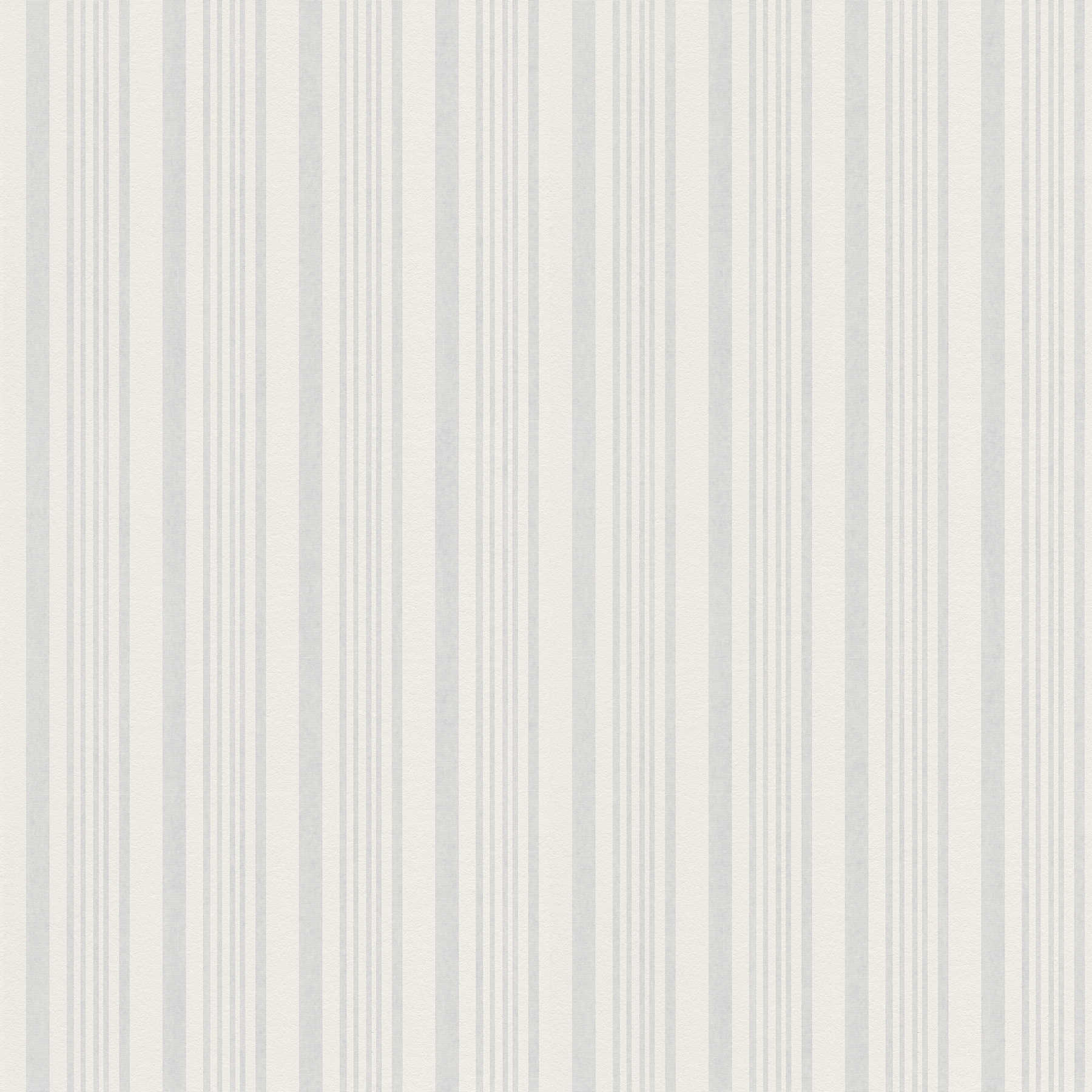 Paintable non-woven wallpaper with line pattern & texture effect - white
