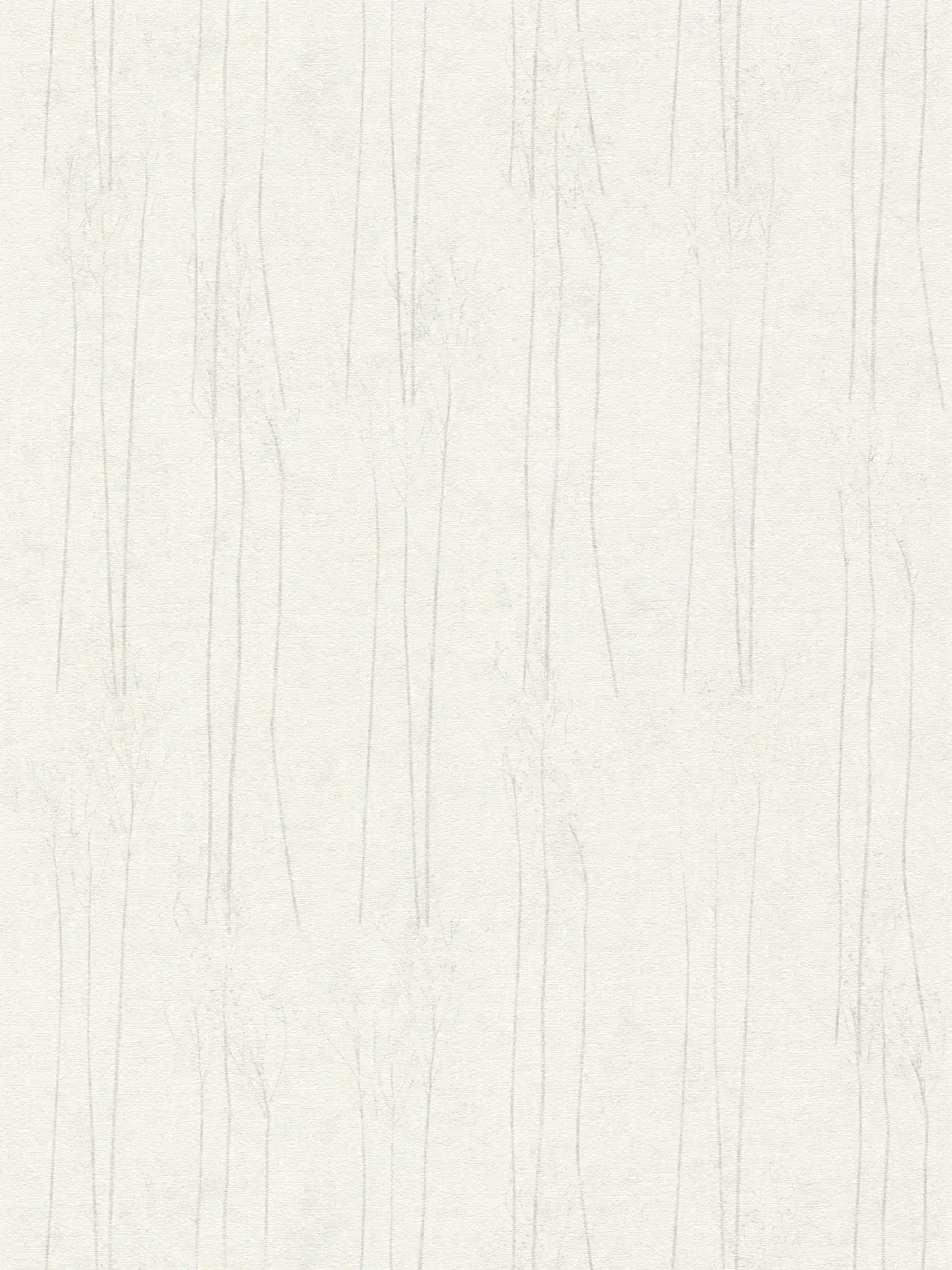 Papier peint blanc style Scandi avec motif naturel - gris, blanc
