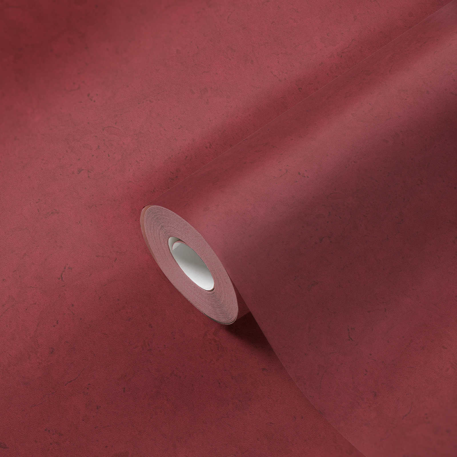            Carta da parati in tessuto non tessuto rosso caminetto con effetto cemento - rosso
        