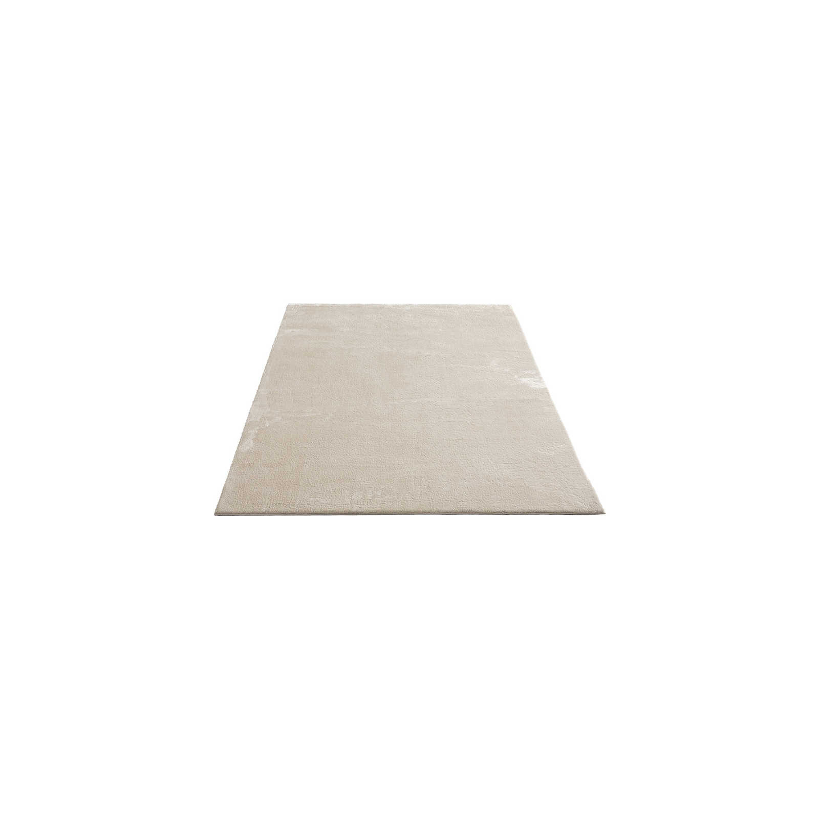 Zacht hoogpolig tapijt in beige - 170 x 120 cm
