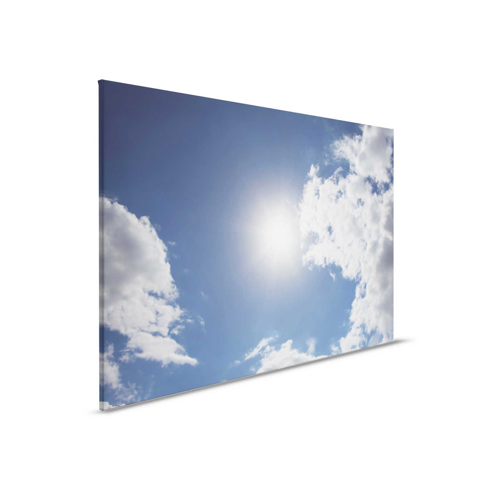         Sky blue - Canvas painting Sunshine & blue cloudy sky - 0,90 m x 0,60 m
    
