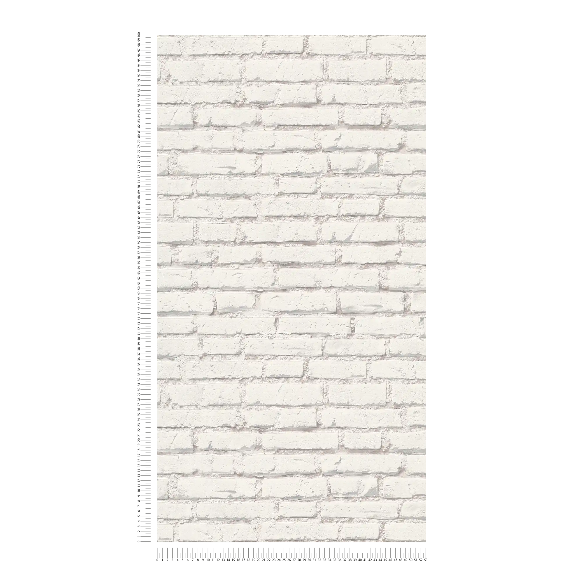             Papier peint mur de briques avec pierres blanches et joints - blanc, gris
        
