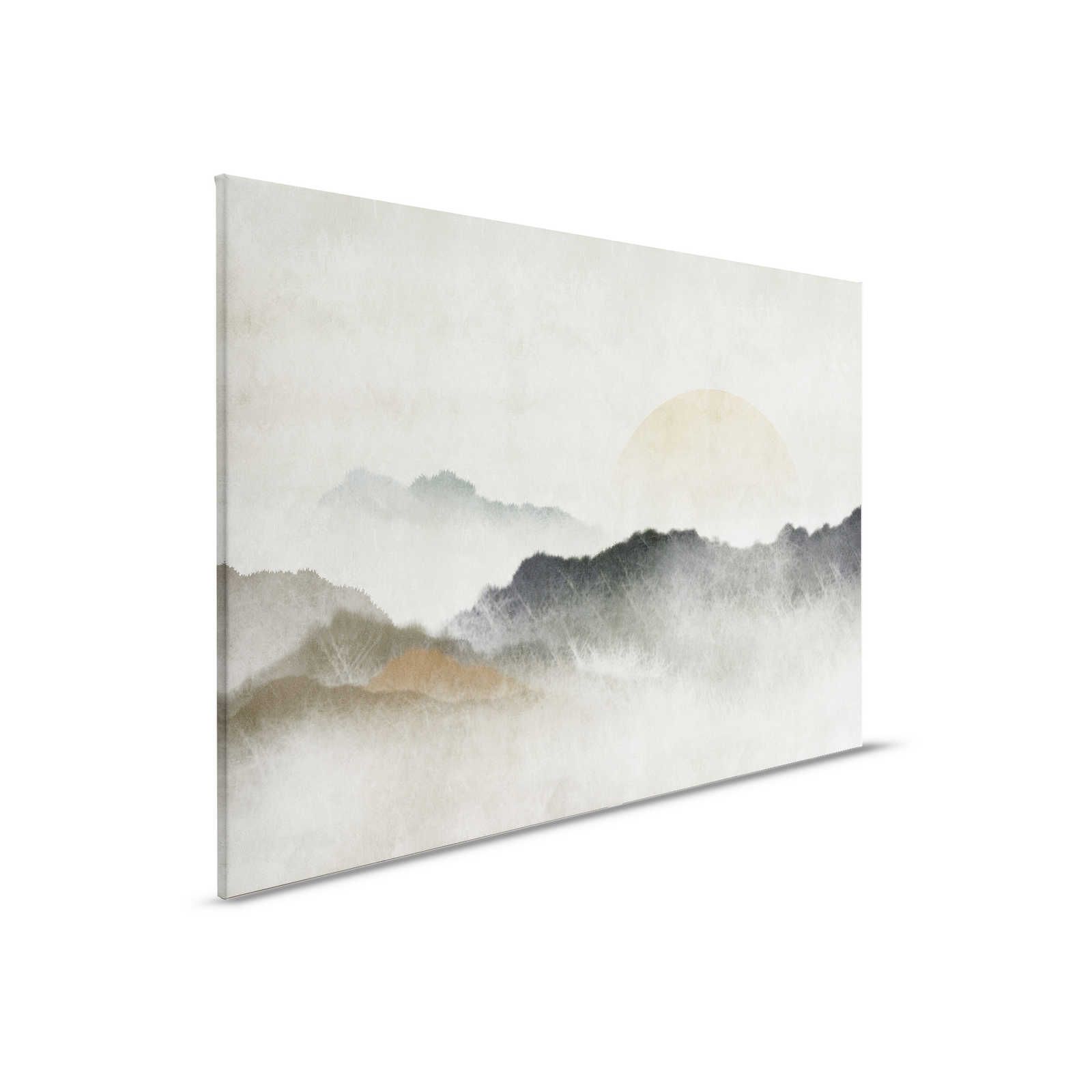         Akaishi 1 - Canvas painting Asian Print Mountain Range in Dawn - 0.90 m x 0.60 m
    