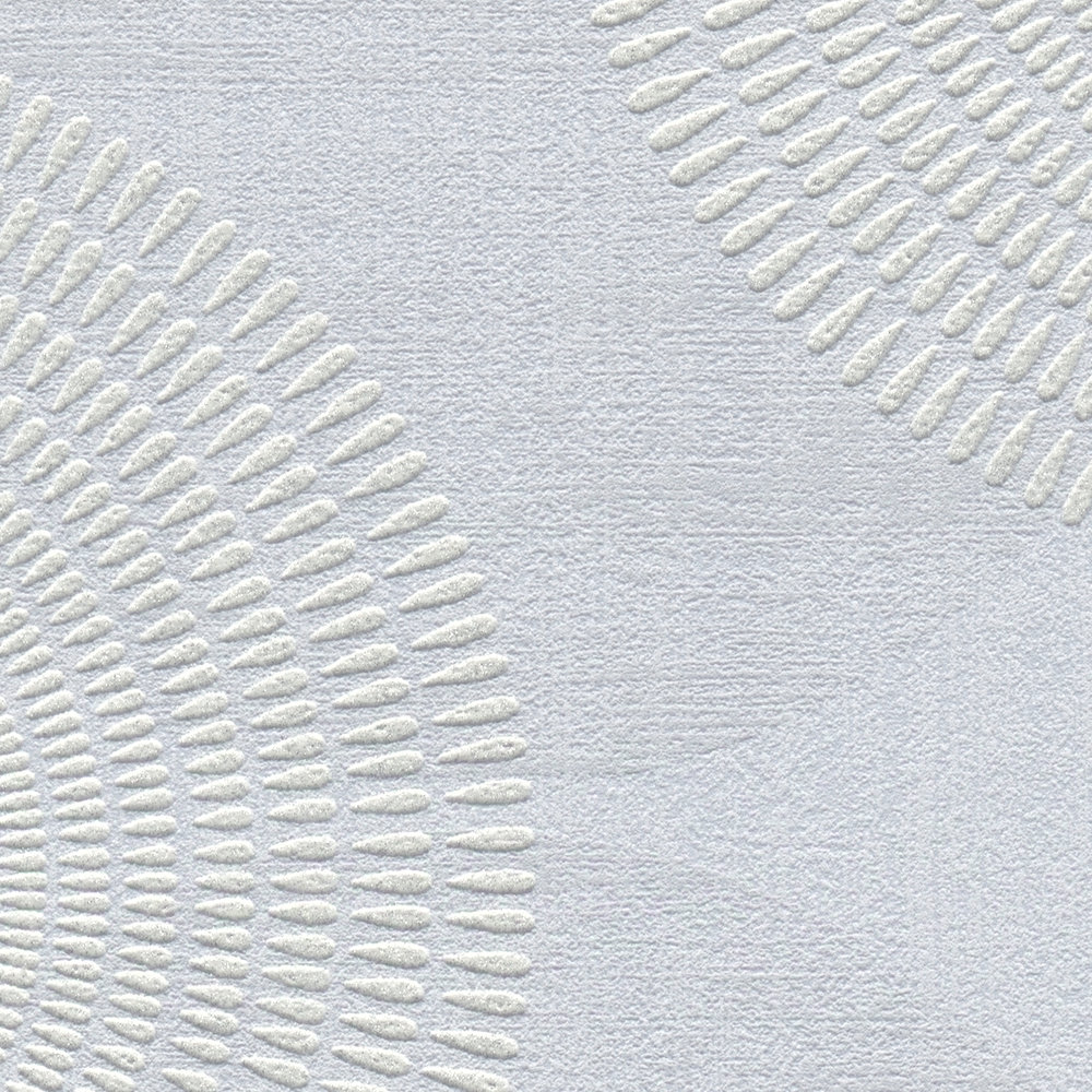             Carta da parati in tessuto non tessuto con disegno geometrico di cerchi - grigio
        