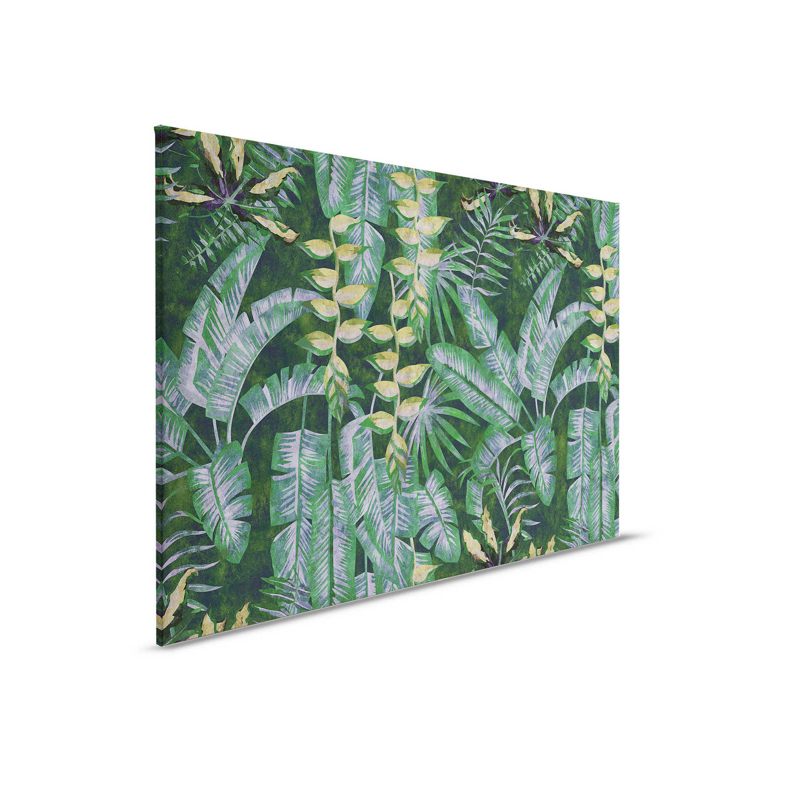 Tropicana 2 - Canvas painting with tropical plants - 0.90 m x 0.60 m
