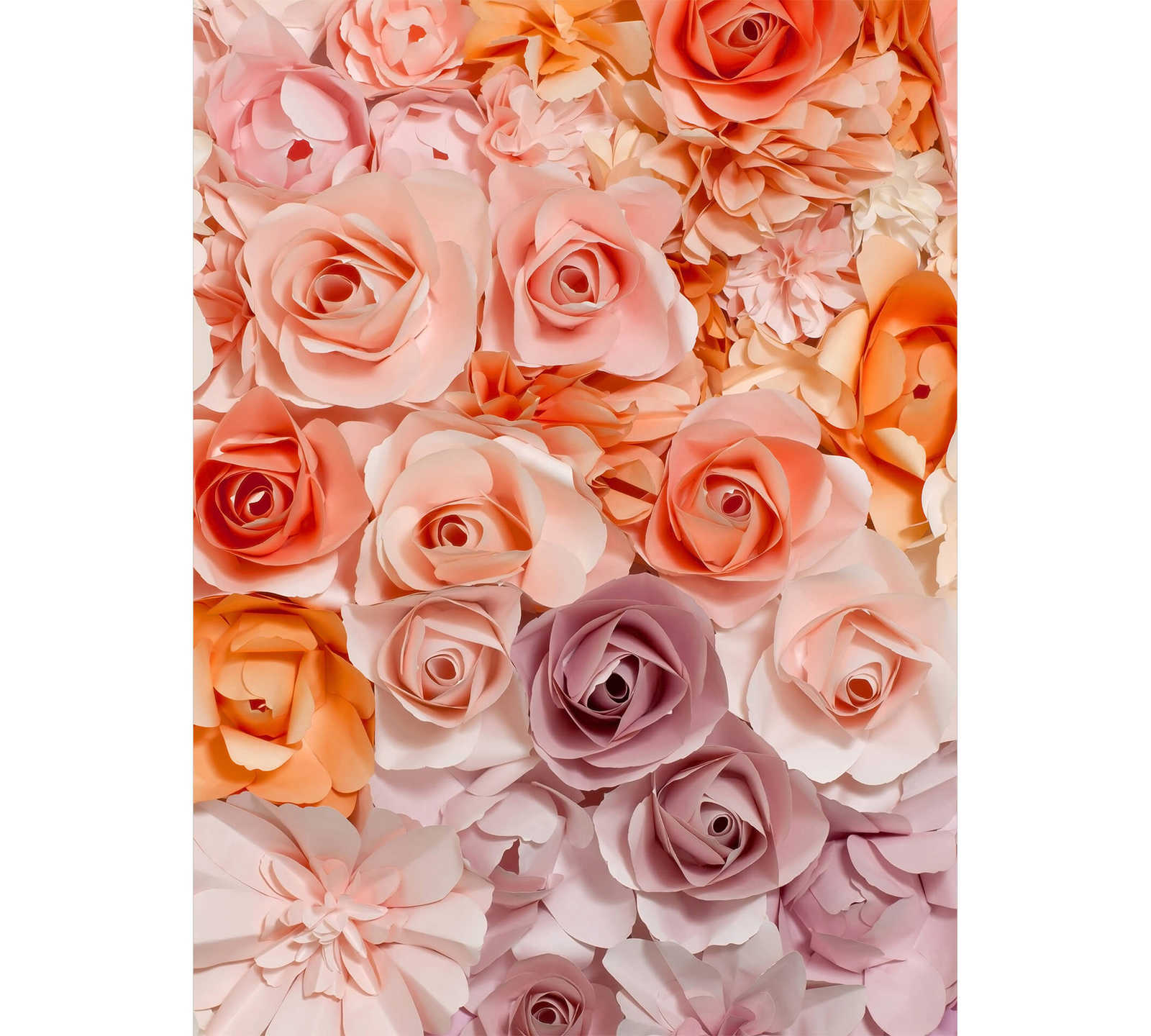         Flowers mural 3D Roses, portrait format - Pink
    