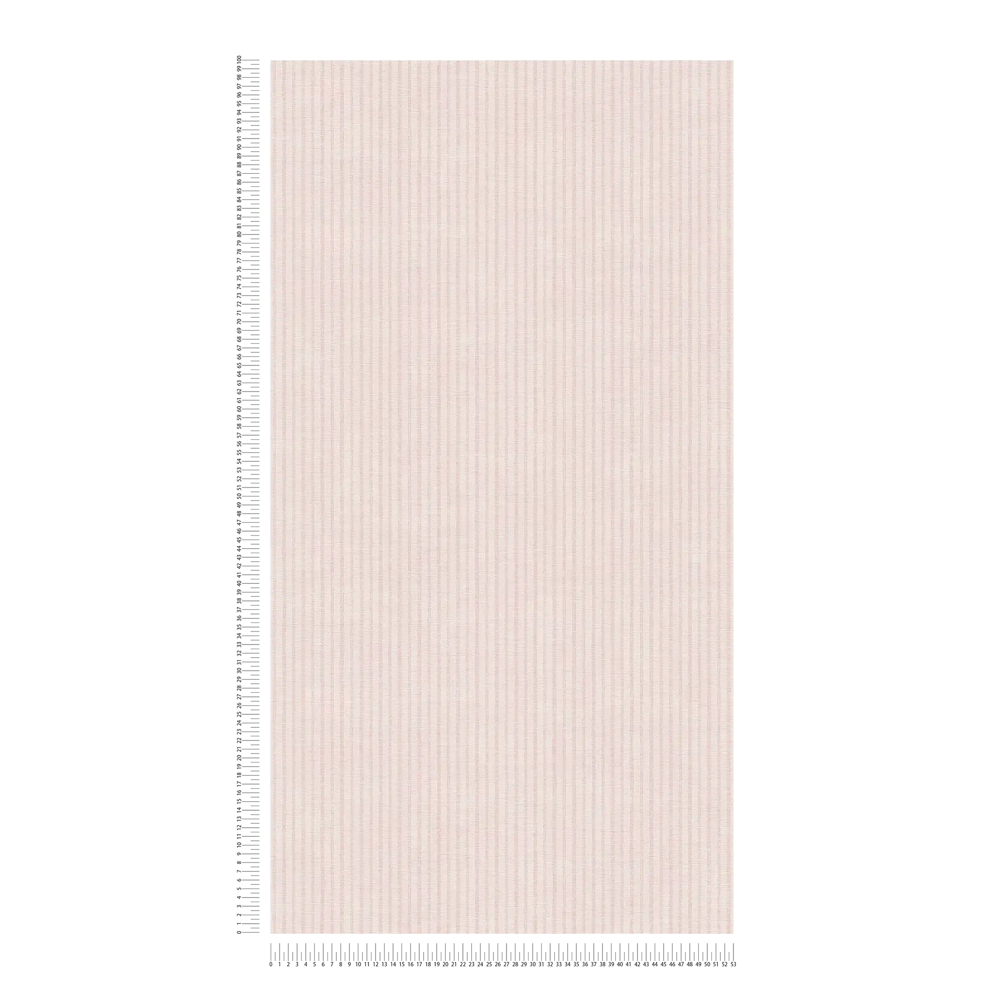             Papel pintado a rayas de estilo rústico - crema, rosa
        