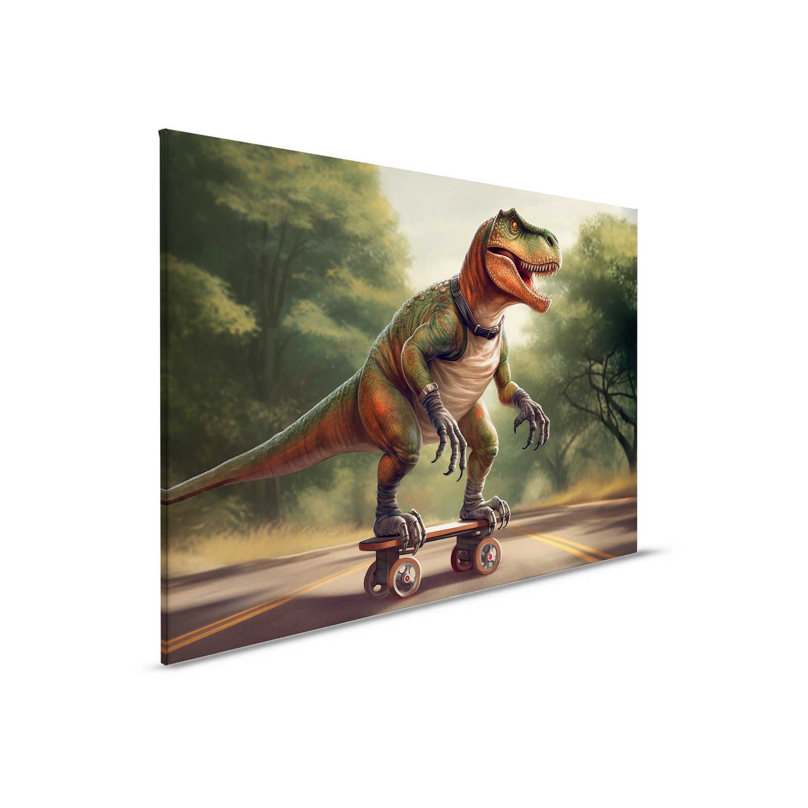         KI Canvas painting »skating t-rex« - 90 cm x 60 cm
    