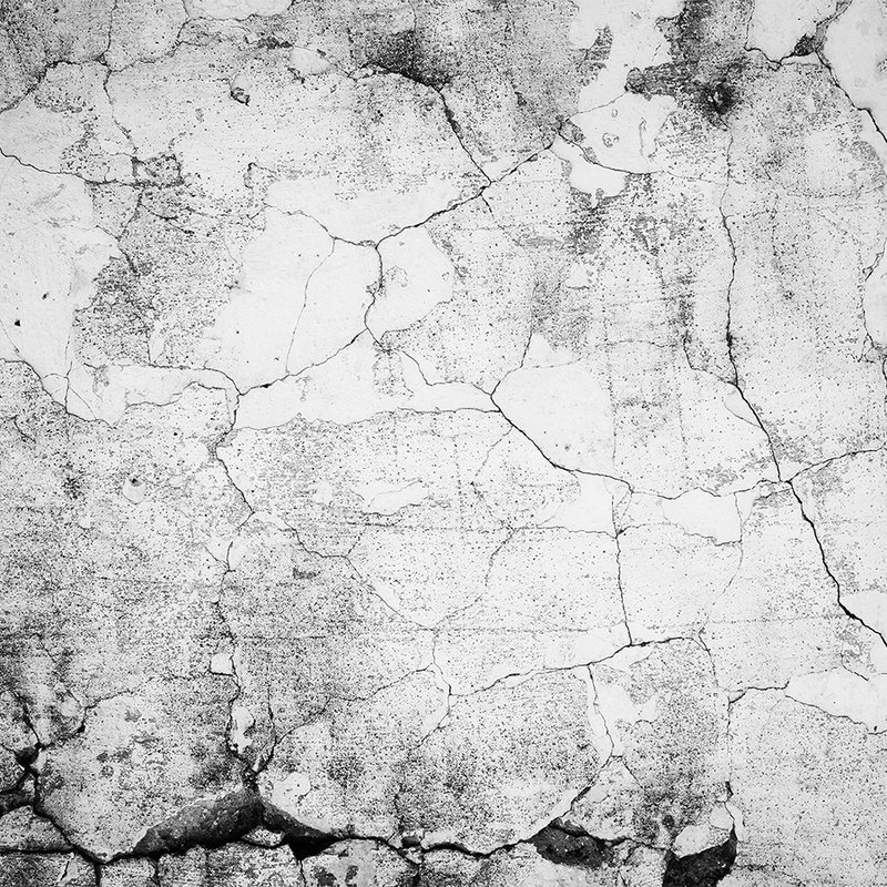 Carta da parati rustica in cemento - Bianco, grigio, nero
