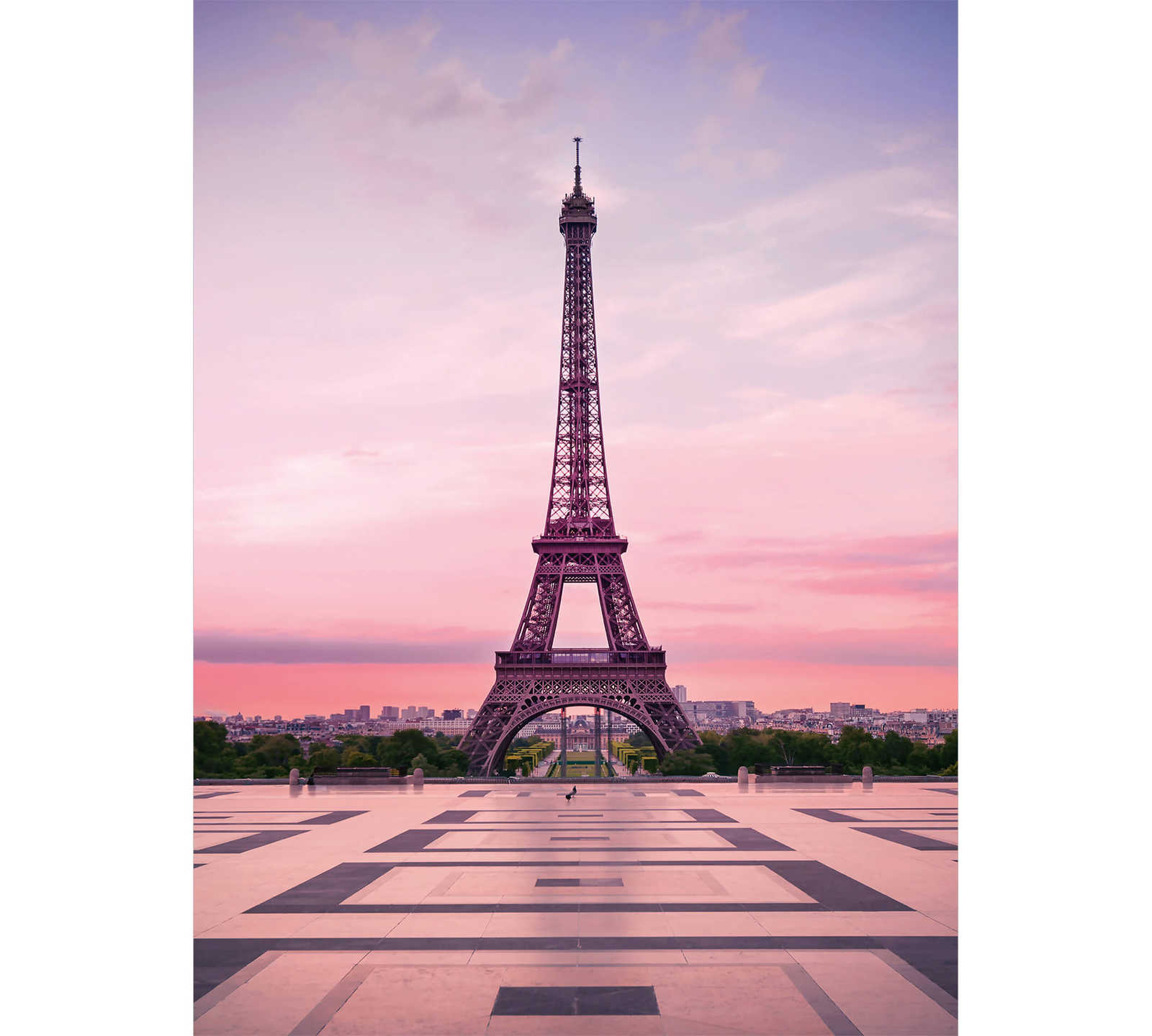         Eiffel Tower mural Paris at sunset
    