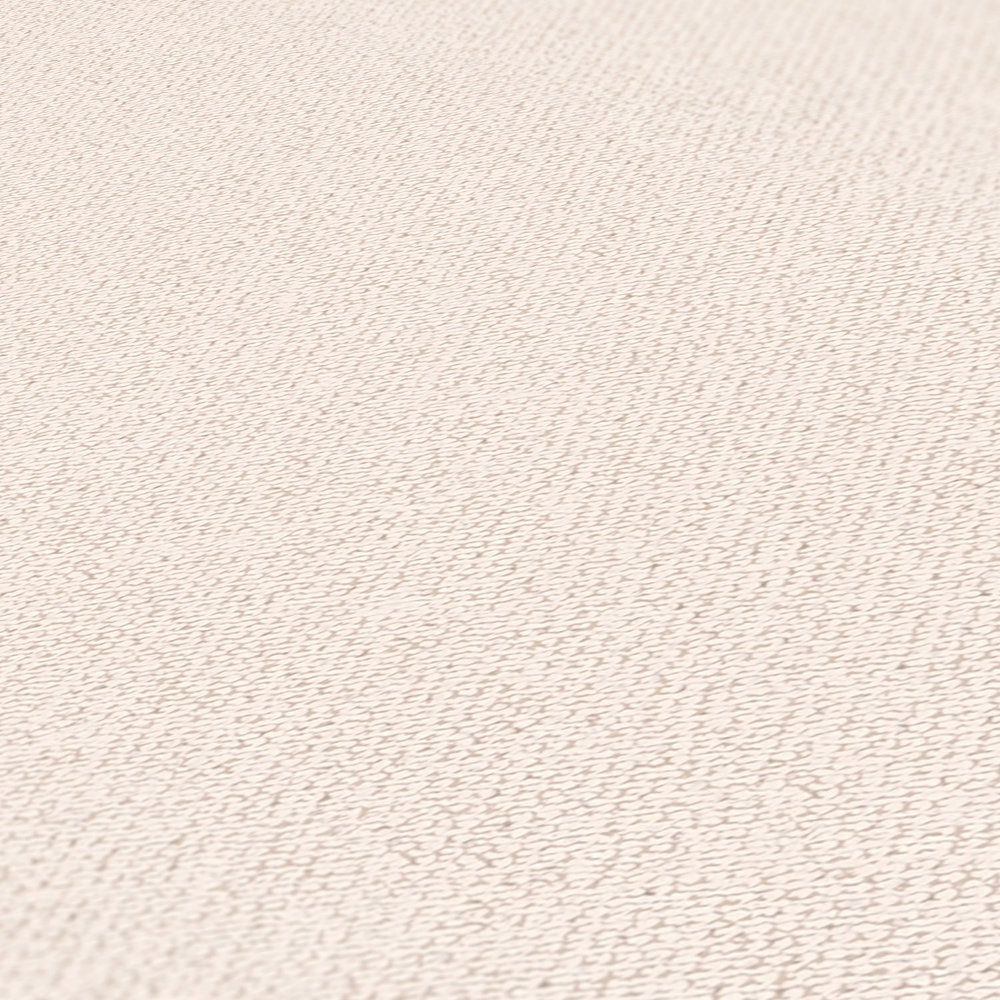             Carta da parati in tessuto non tessuto naturale opaco con struttura in lino - crema, beige
        