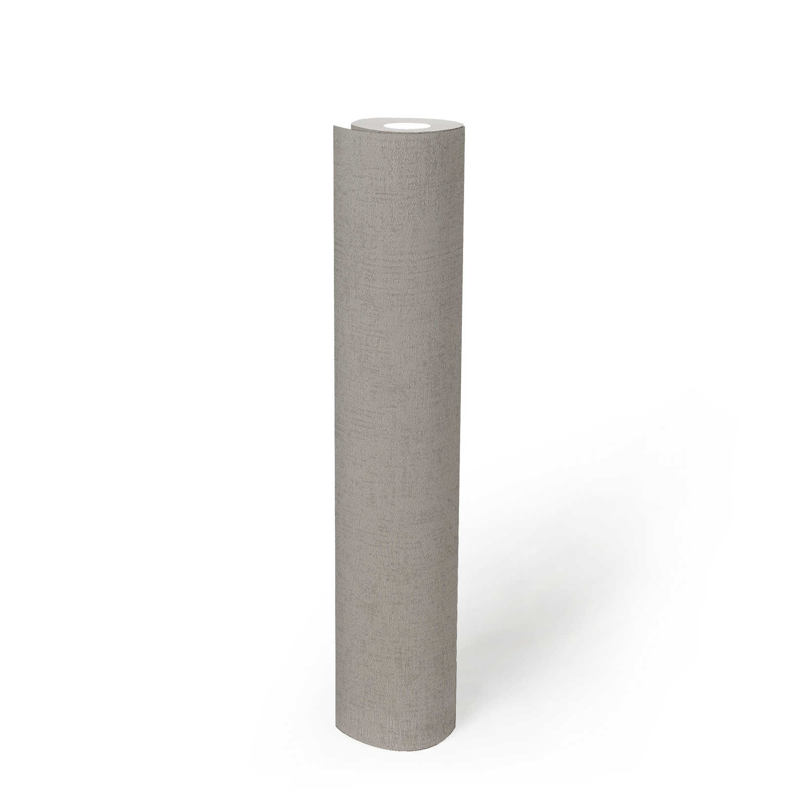             Glanzend vliesbehang greige met structuurdesign - grijs, metallic
        