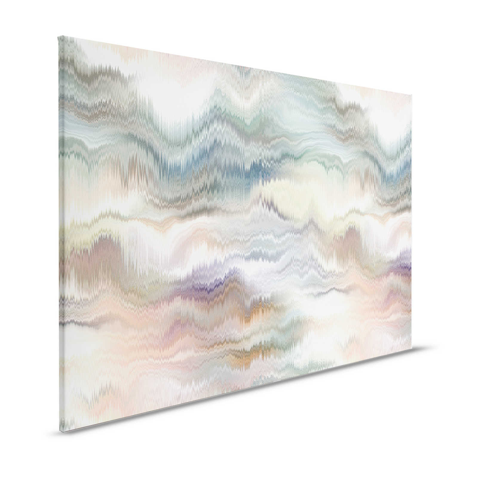 Pastel Palace 2 - Colourful Canvas Painting Pastel Colours & Abstract Pattern - 1.20 m x 0.80 m
