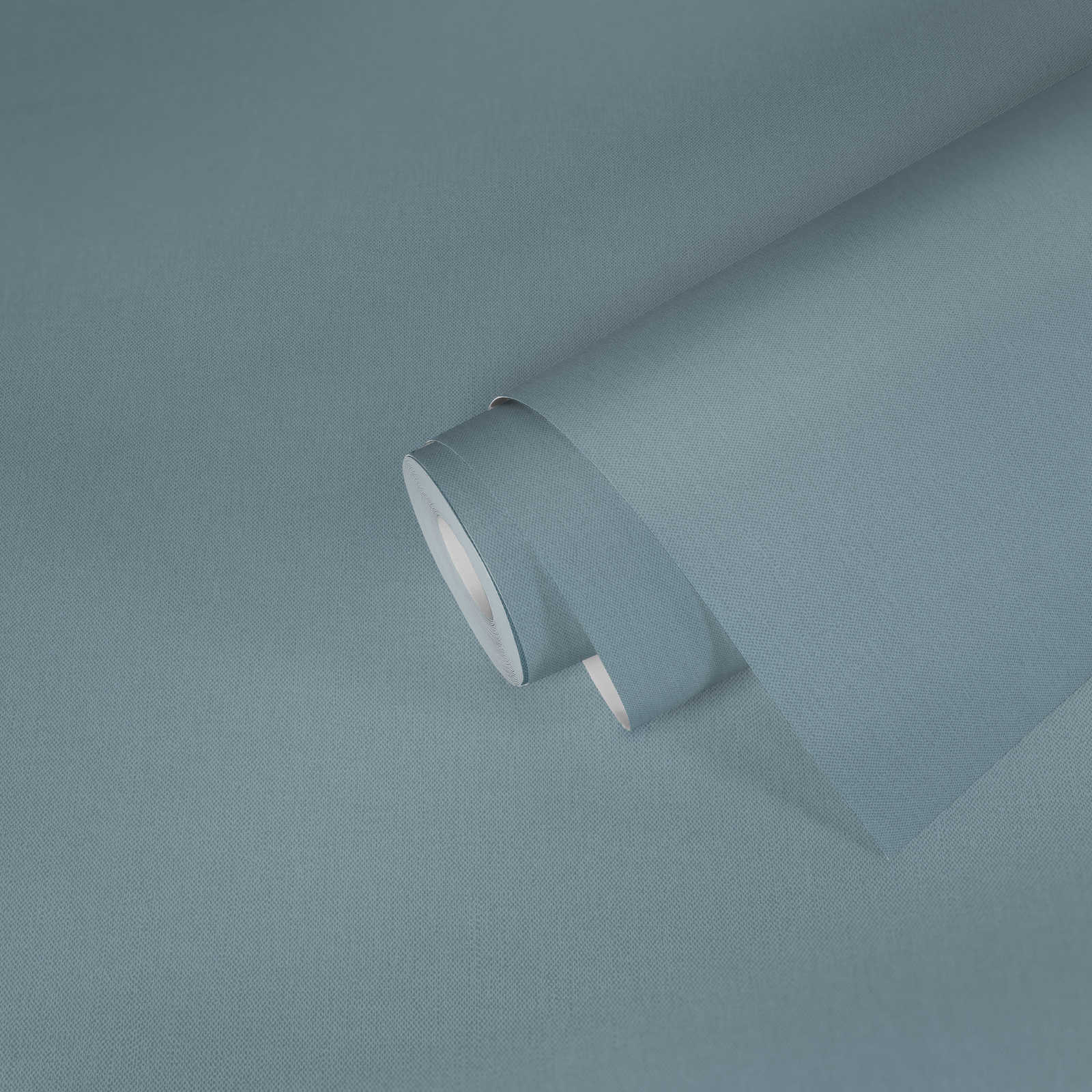             Papier peint bleu-gris avec structure tissée & peinture mate - bleu
        
