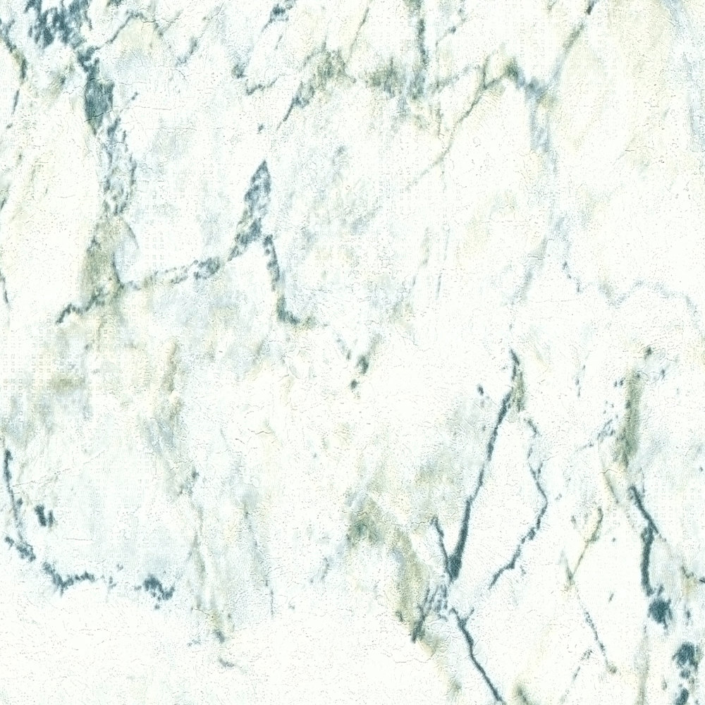             Papel pintado no tejido con aspecto de mármol fino - blanco, gris, negro, azul
        